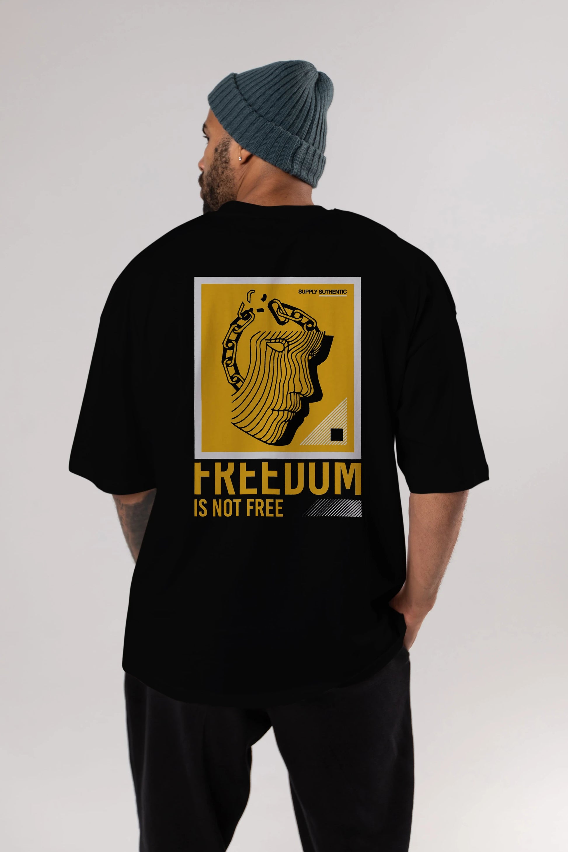 Freedom is Not Free Arka Baskılı Oversize t-shirt Erkek Kadın Unisex