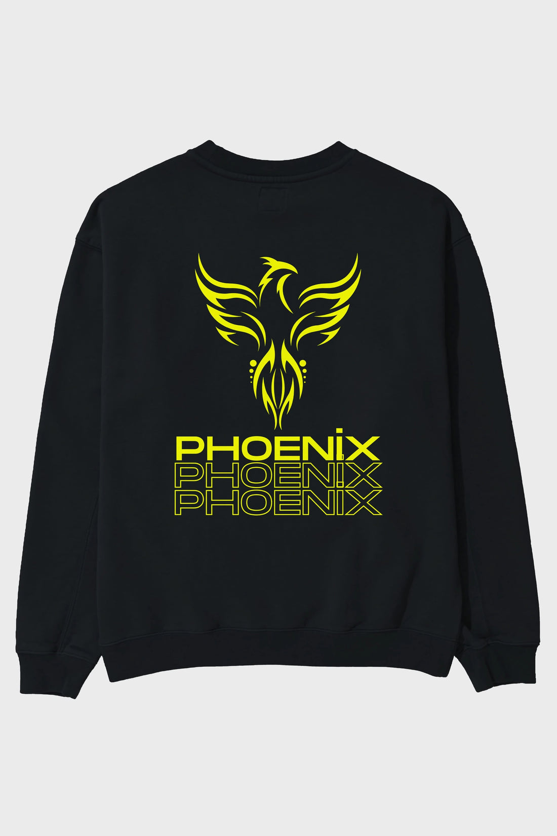 Phoenix Yazılı Arka Baskılı Oversize Sweatshirt Erkek Kadın Unisex