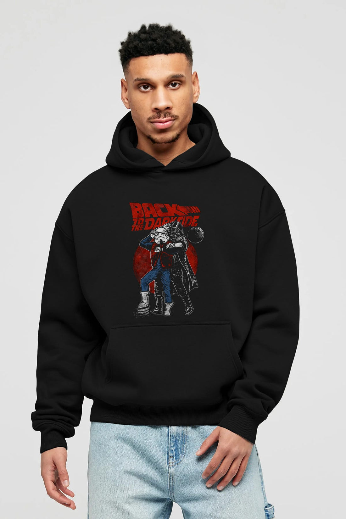 Back To The Darkside Ön Baskılı Hoodie Oversize Kapüşonlu Sweatshirt Erkek Kadın Unisex