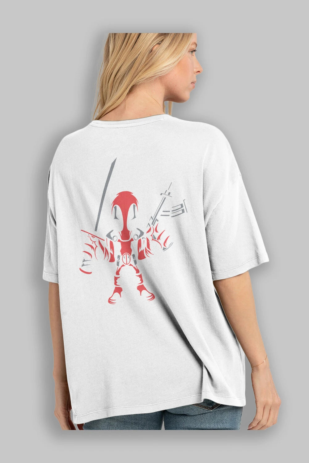 Deadpool (11) Arka Baskılı Oversize t-shirt Erkek Kadın Unisex %100 Pamuk Bisiklet Yaka tişort