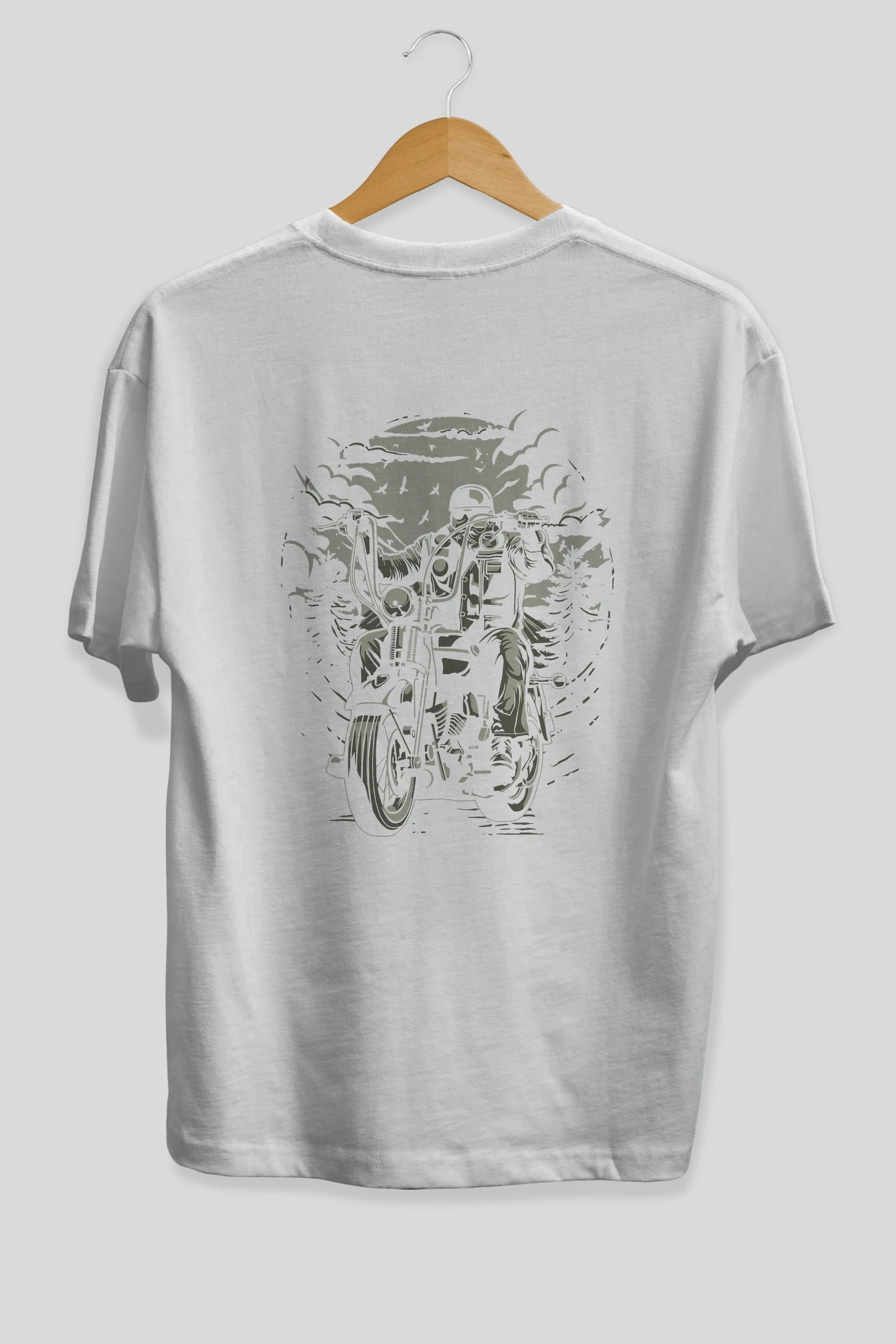 Live To Ride Arka Baskılı Oversize t-shirt Erkek Kadın Unisex %100 Pamuk