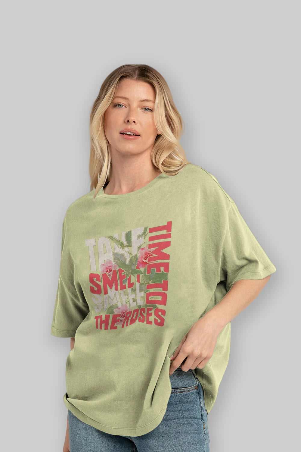 Take time to smell the roses Ön Baskılı Oversize t-shirt Erkek Kadın Unisex