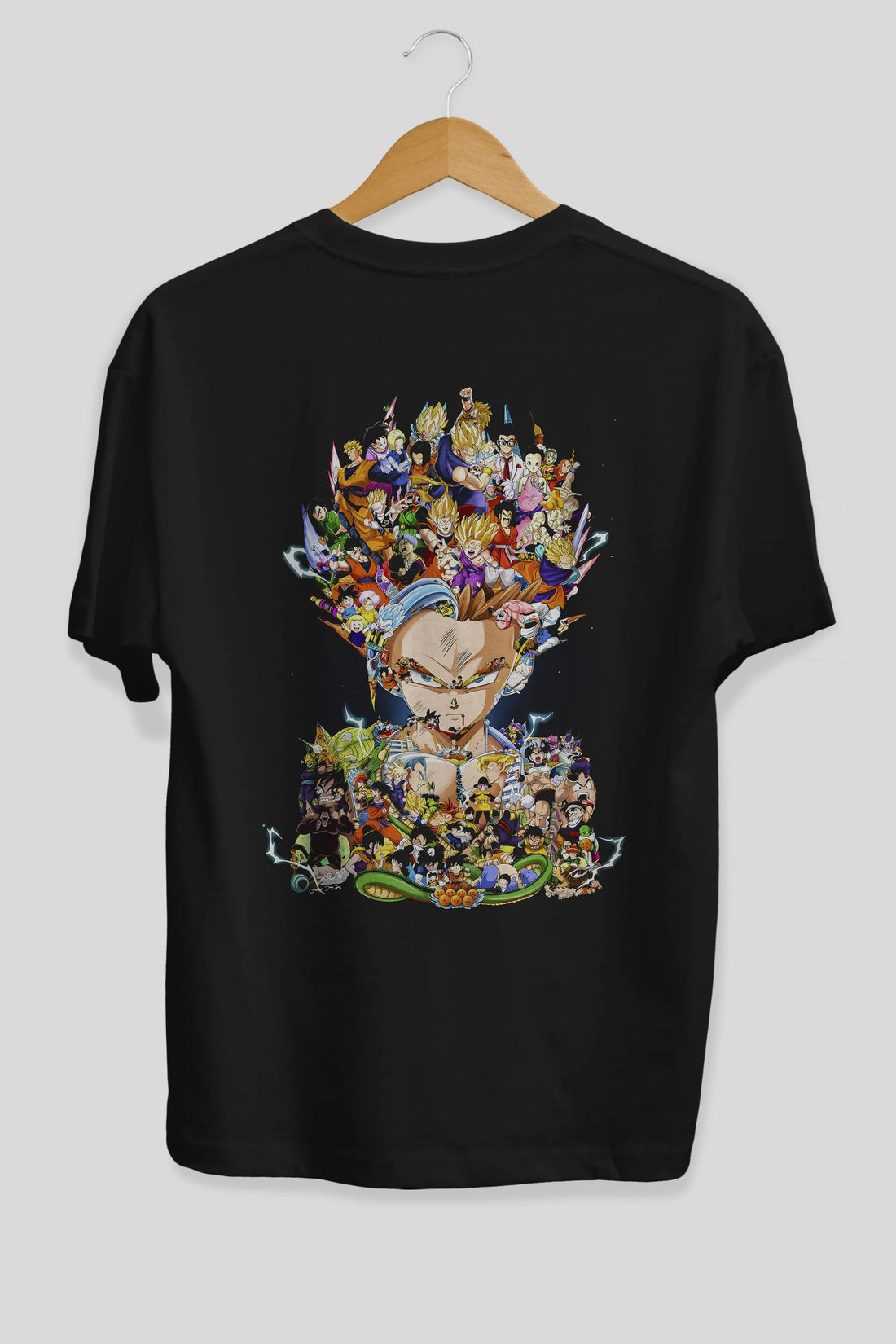 DRAGON BALL ART (2) Anime Arka Baskılı Oversize t-shirt Erkek Kadın Unisex