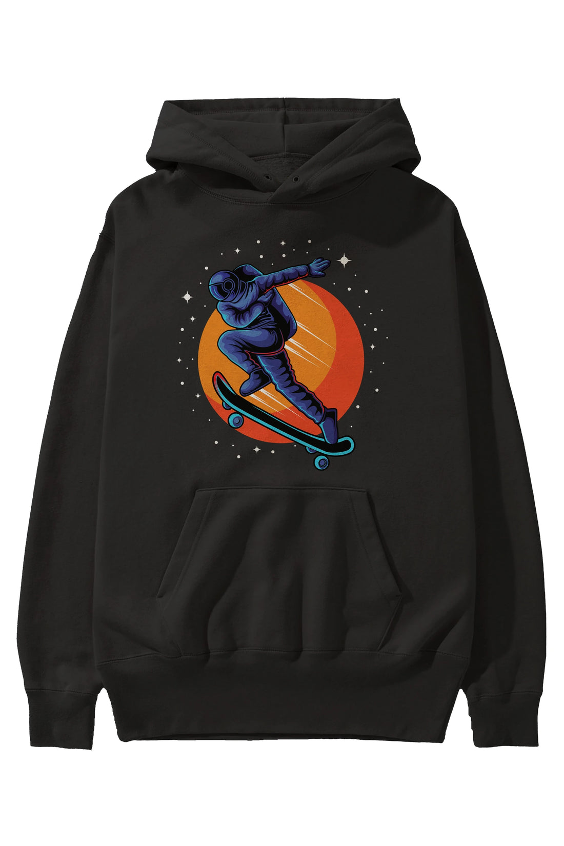 Astroskate Run Ön Baskılı Hoodie Oversize Kapüşonlu Sweatshirt Erkek Kadın Unisex