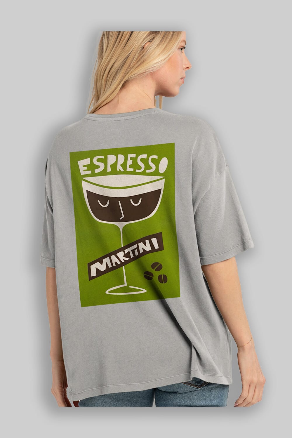Espresso Martini 2 Arka Baskılı Oversize t-shirt Erkek Kadın Unisex %100 Pamuk Bisiklet Yaka tişort