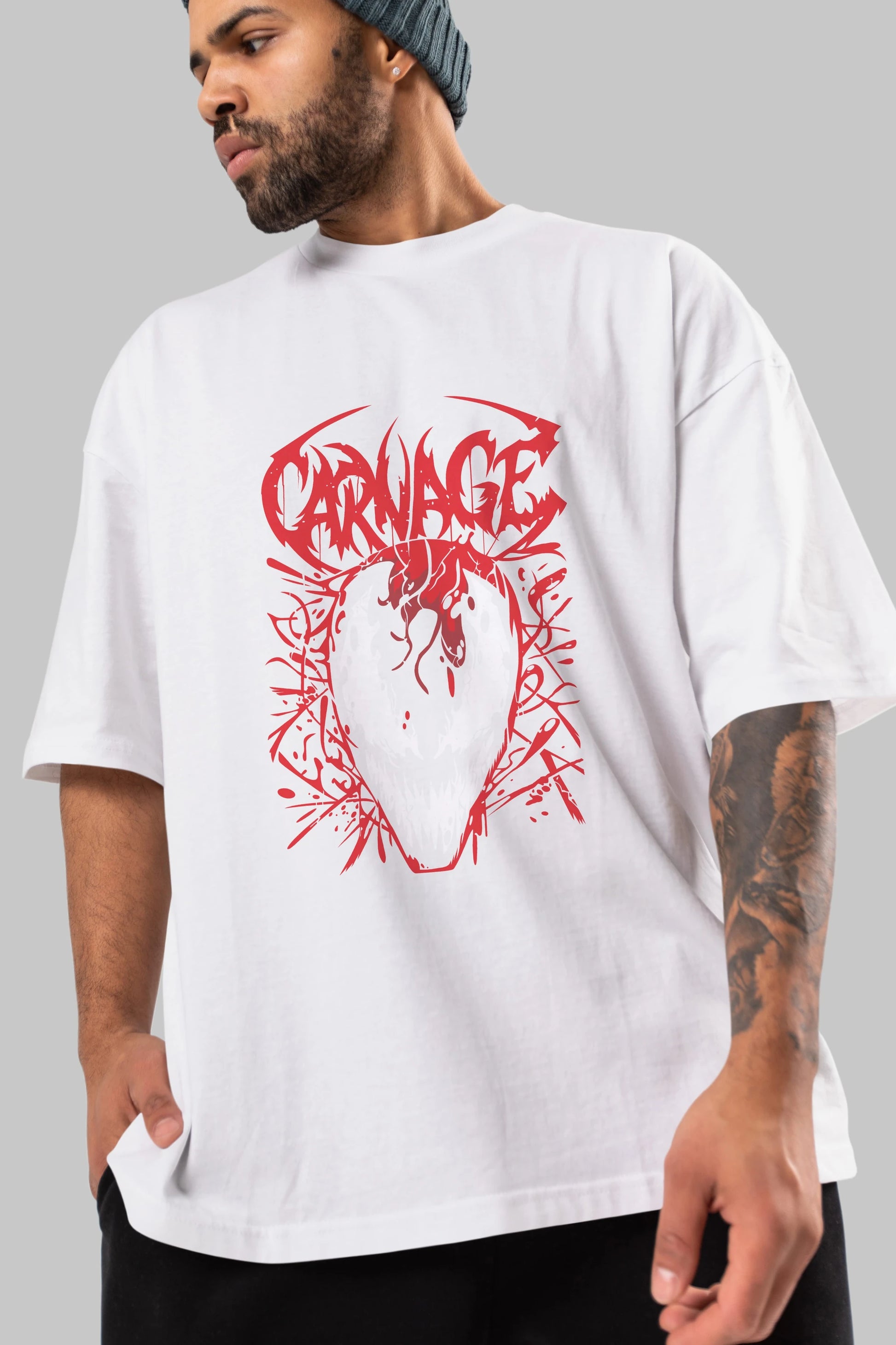 Venom (22) Ön Baskılı Oversize t-shirt Erkek Kadın Unisex %100 Pamuk Bisiklet Yaka tişort