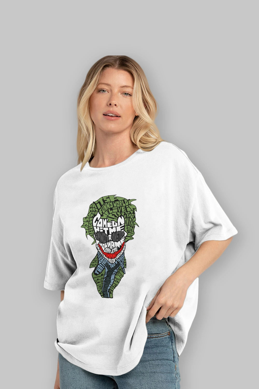 Why So Serious Ön Baskılı Oversize t-shirt %100 pamuk Erkek Kadın Unisex