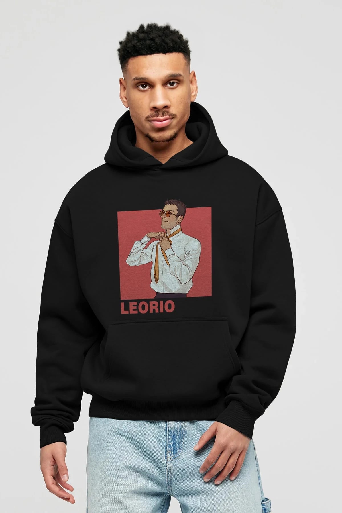 Leorio Paladiknight 5 Anime Ön Baskılı Hoodie Oversize Kapüşonlu Sweatshirt Erkek Kadın Unisex
