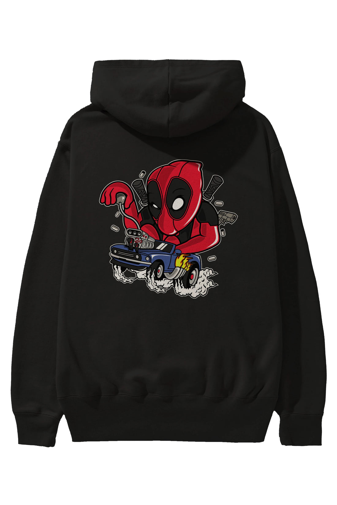 Deadpool (21) Arka Baskılı Hoodie Oversize Kapüşonlu Sweatshirt Erkek Kadın Unisex