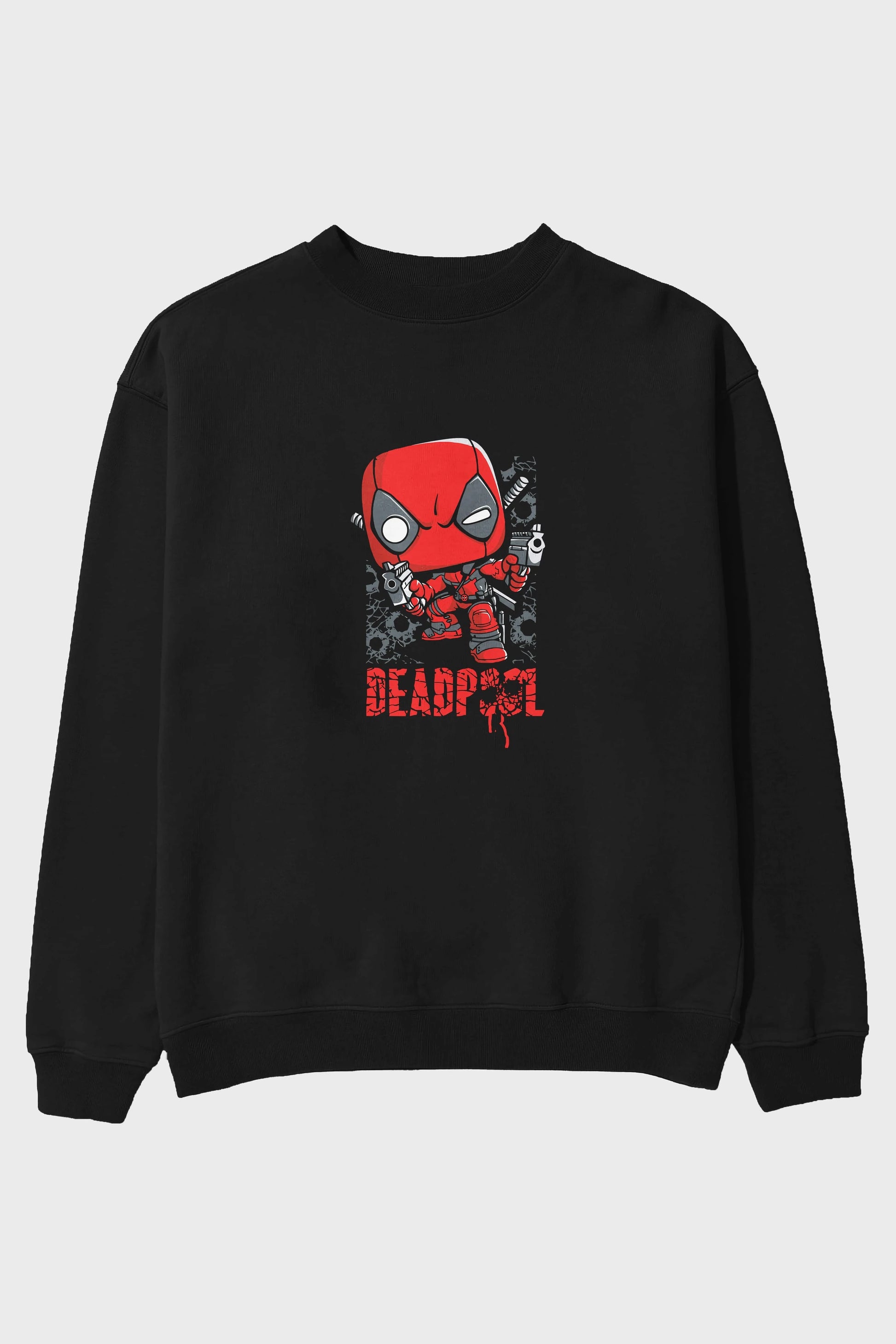 Deadpool (8) Ön Baskılı Oversize Sweatshirt Erkek Kadın Unisex