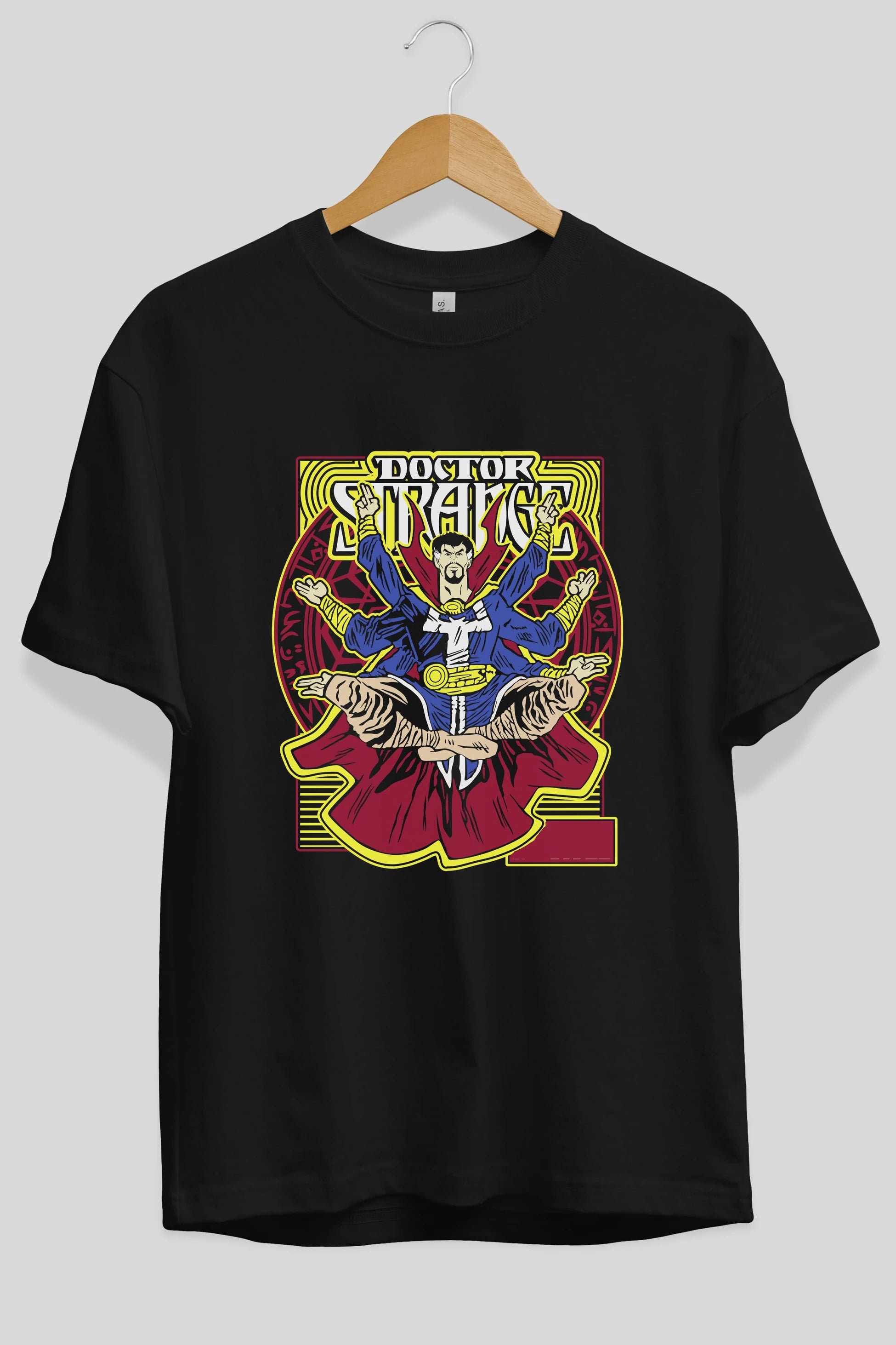 Doctor Strange (1) Ön Baskılı Oversize t-shirt Erkek Kadın Unisex %100 Pamuk Bisiklet Yaka tişort
