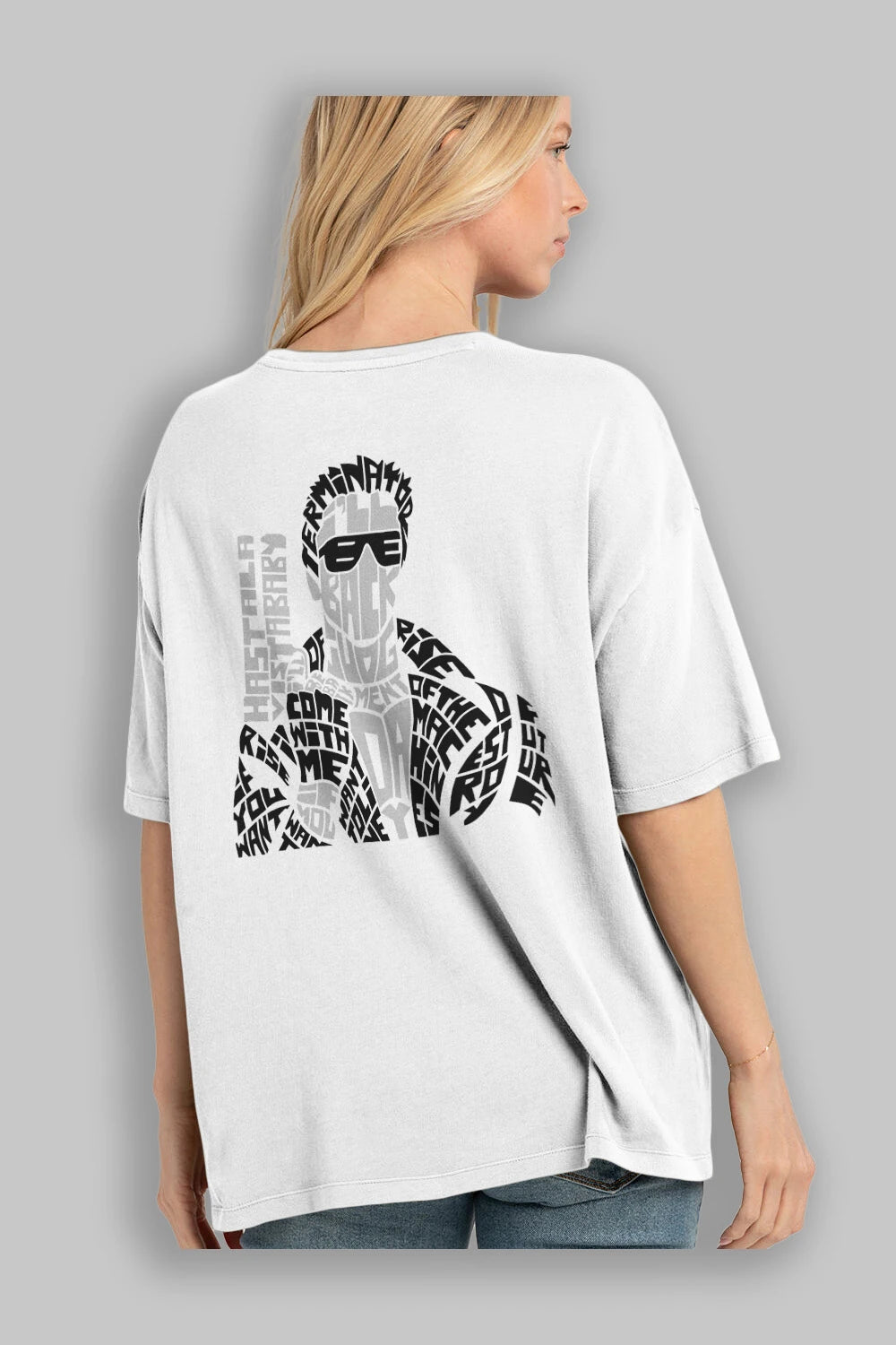 I_ll Be Back Arka Baskılı Oversize t-shirt %100 pamuk Erkek Kadın Unisex