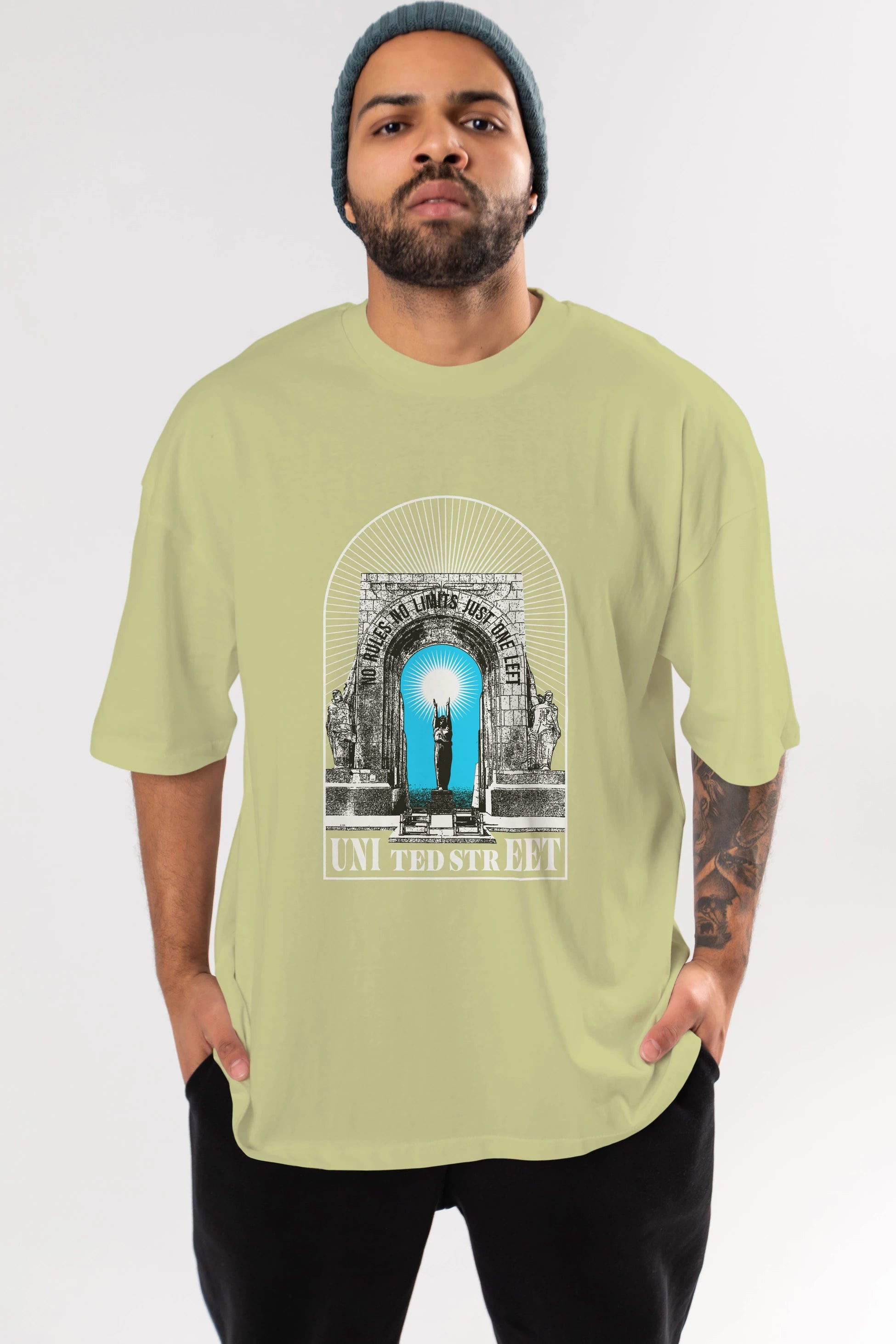 No Rules No Limits Ön Baskılı Oversize t-shirt Erkek Kadın Unisex
