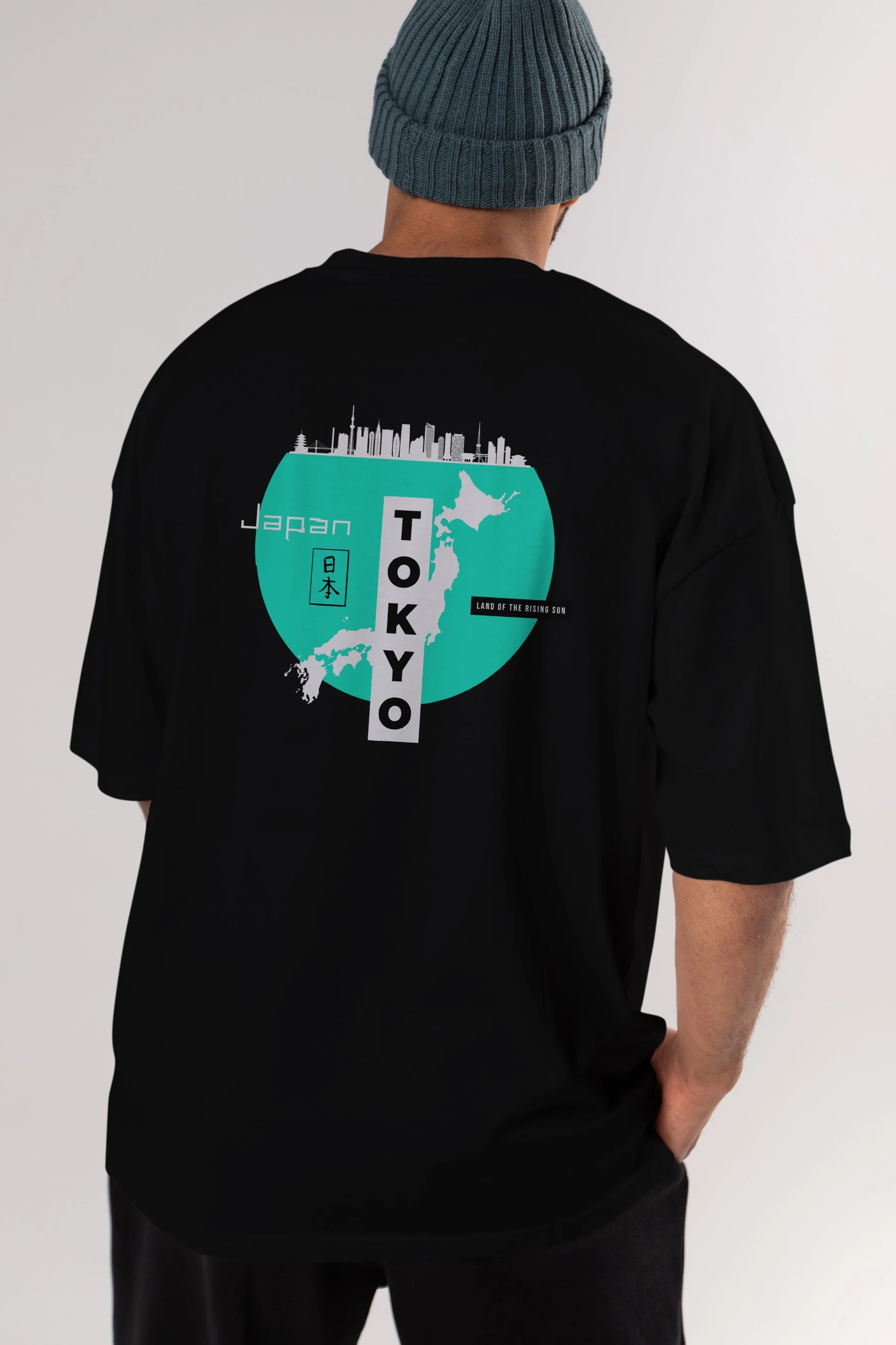Japan Tokyo Arka Baskılı Oversize t-shirt Erkek Kadın Unisex
