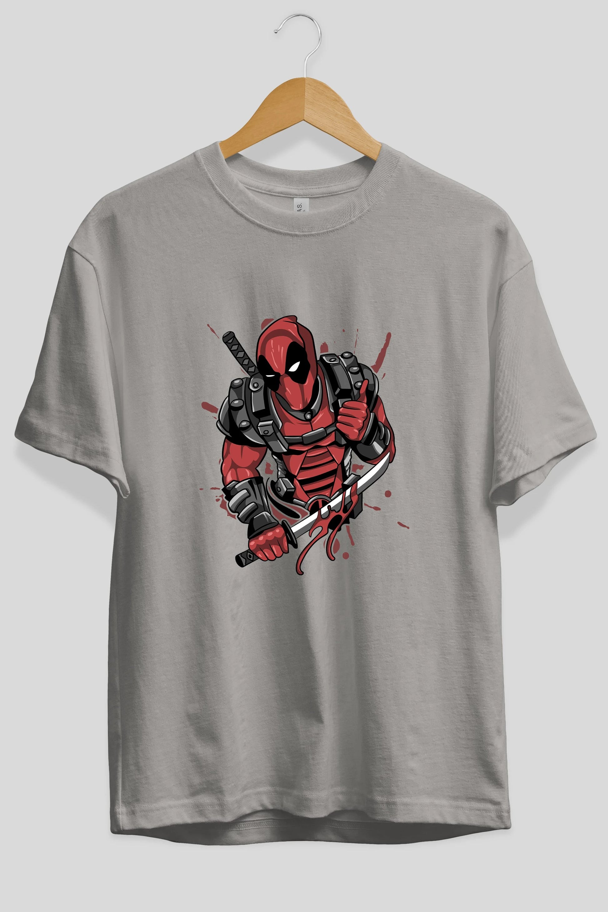 Deadpool (12) Ön Baskılı Oversize t-shirt Erkek Kadın Unisex %100 Pamuk Bisiklet Yaka tişort