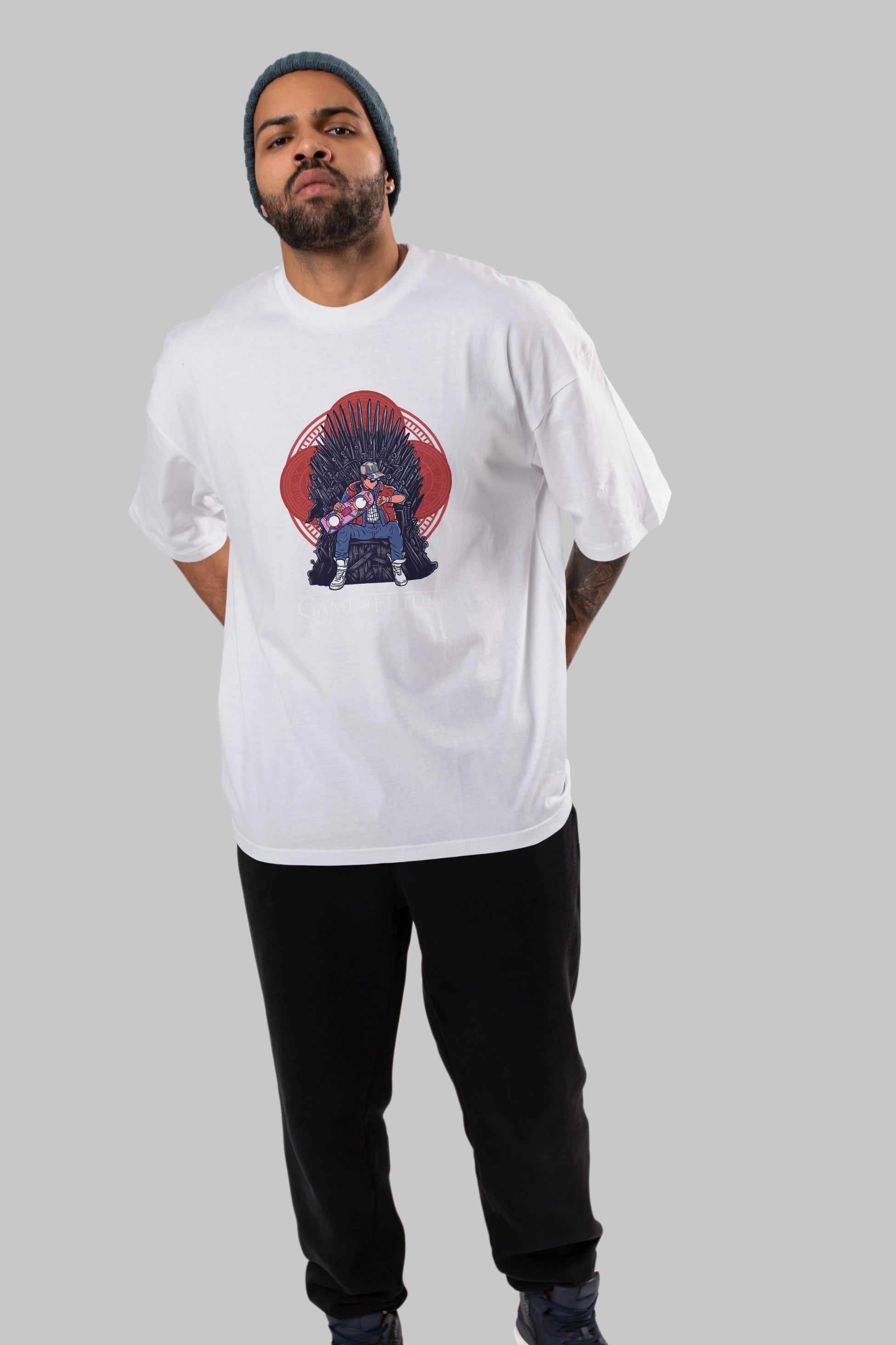 Game Of Future Ön Baskılı Oversize t-shirt Erkek Kadın Unisex %100 Pamuk tişort