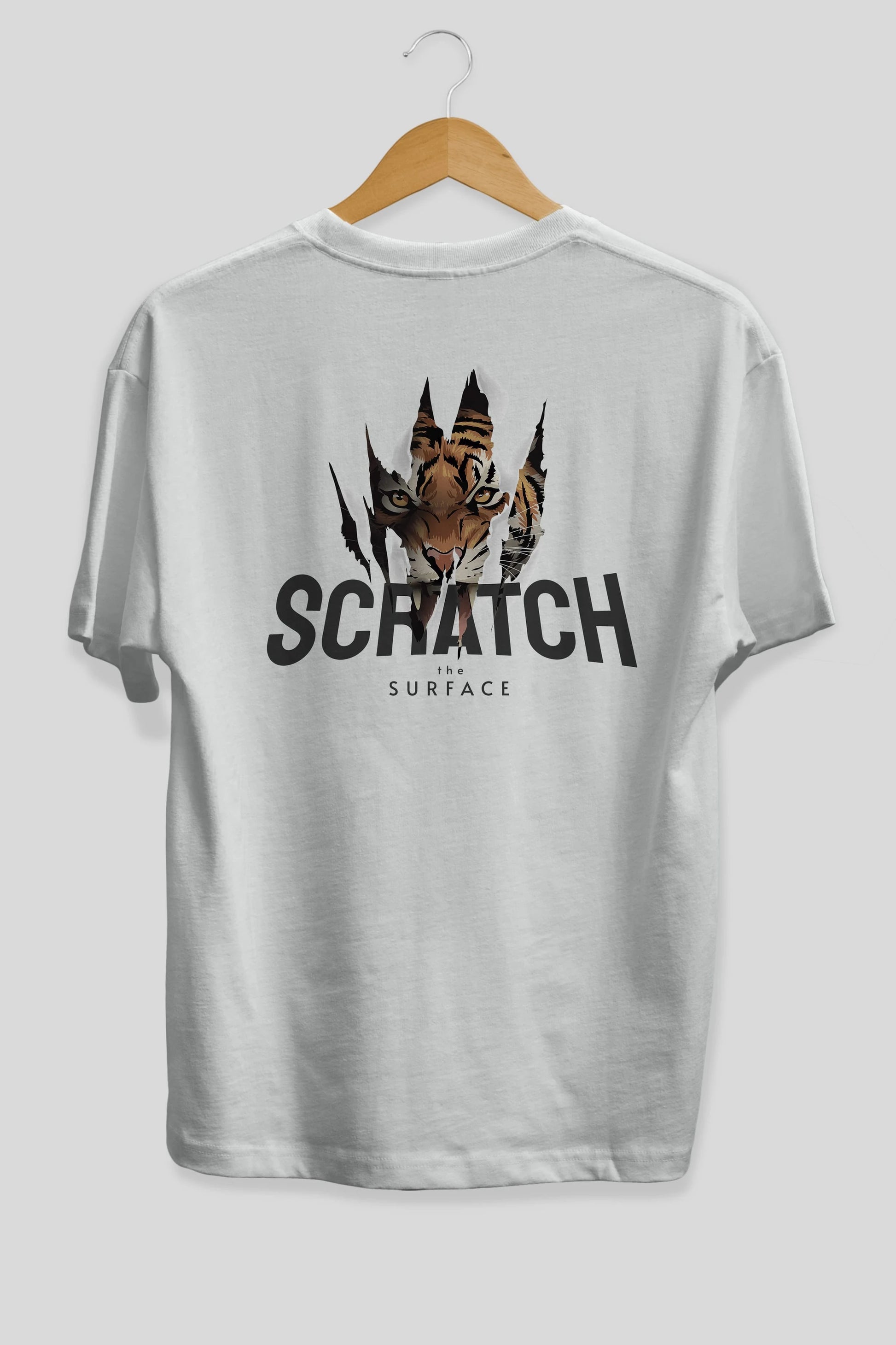Teddy Bear Scratch Arka Baskılı Oversize t-shirt Erkek Kadın Unisex %100 Pamuk