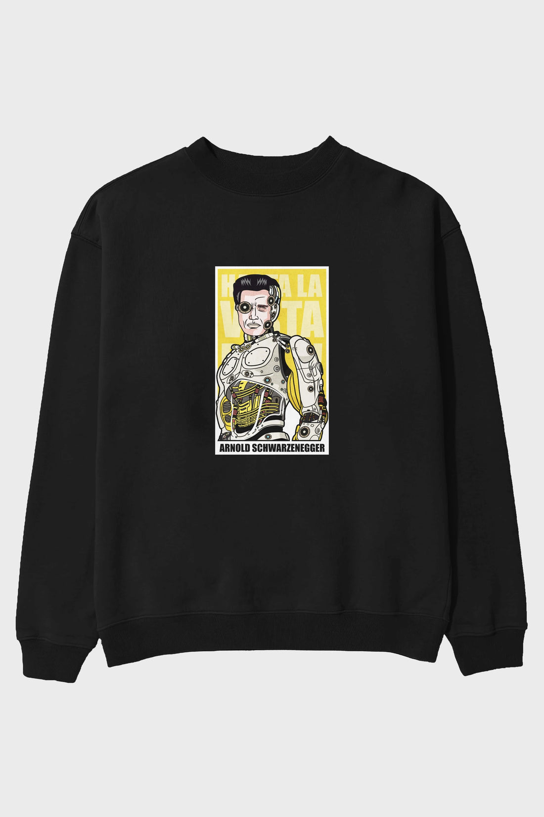 Arnold Robot Human Ön Baskılı Oversize Sweatshirt Erkek Kadın Unisex