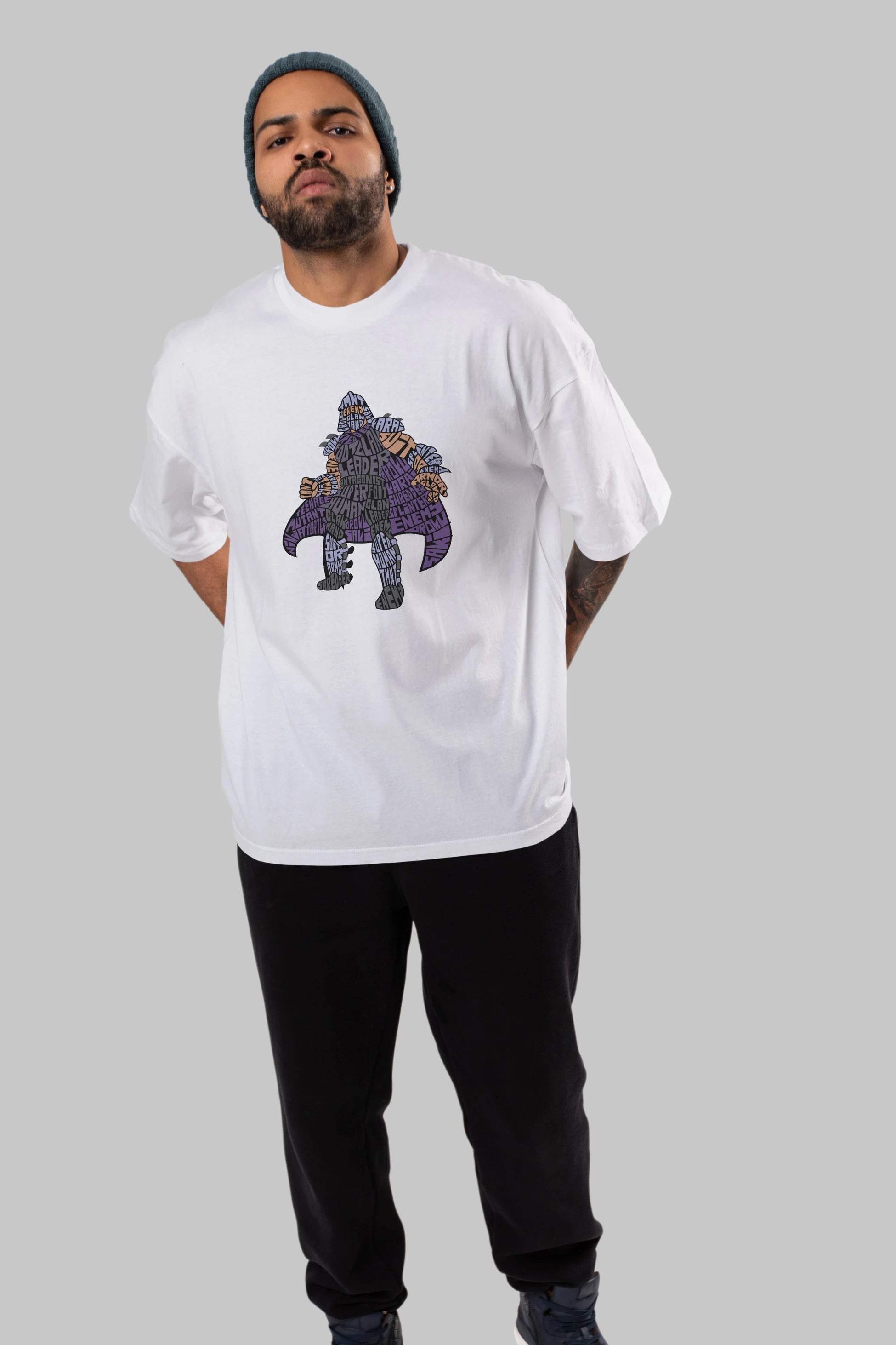 Foot Clan Leader Ön Baskılı Oversize t-shirt %100 pamuk Erkek Kadın Unisex