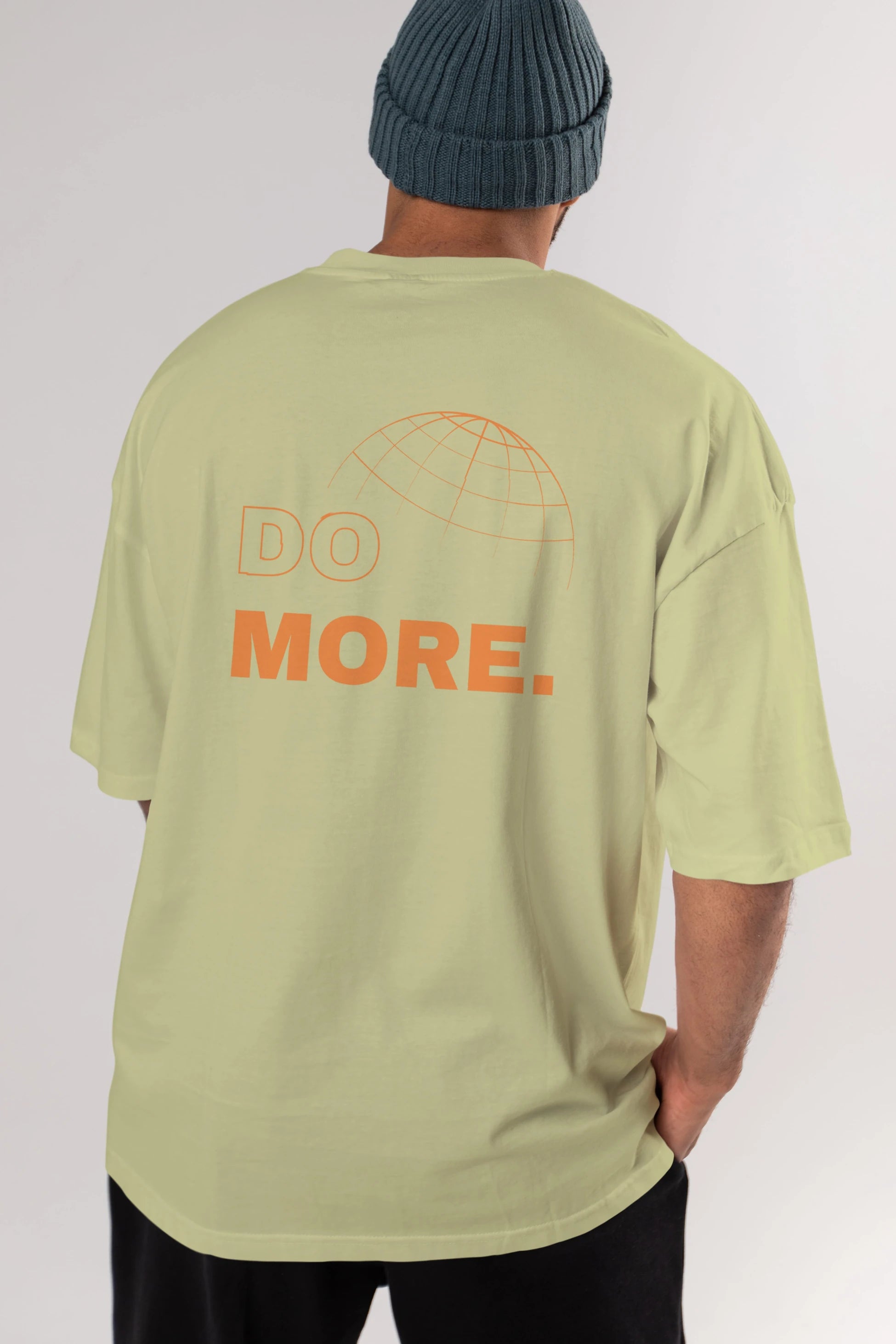 Do More Yazılı Arka Baskılı Oversize t-shirt Erkek Kadın Unisex