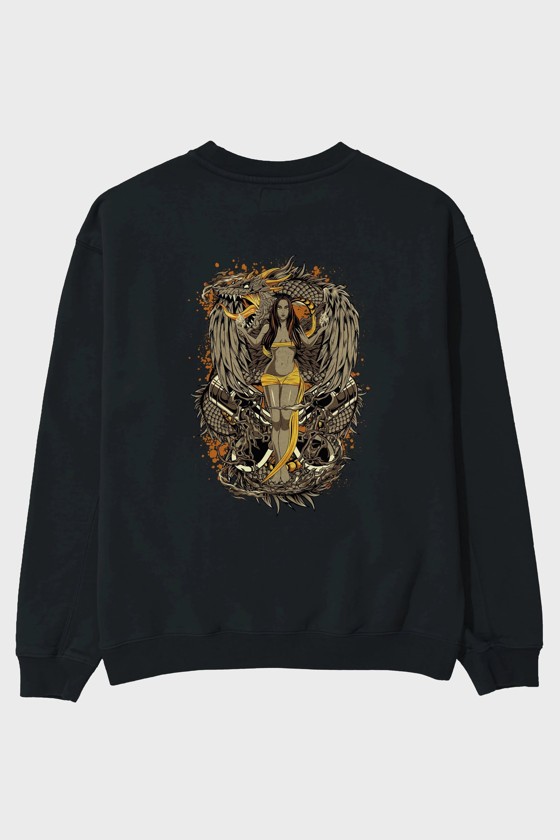 TRIBAL (3) Anime Arka Baskılı Oversize Sweatshirt Erkek Kadın Unisex