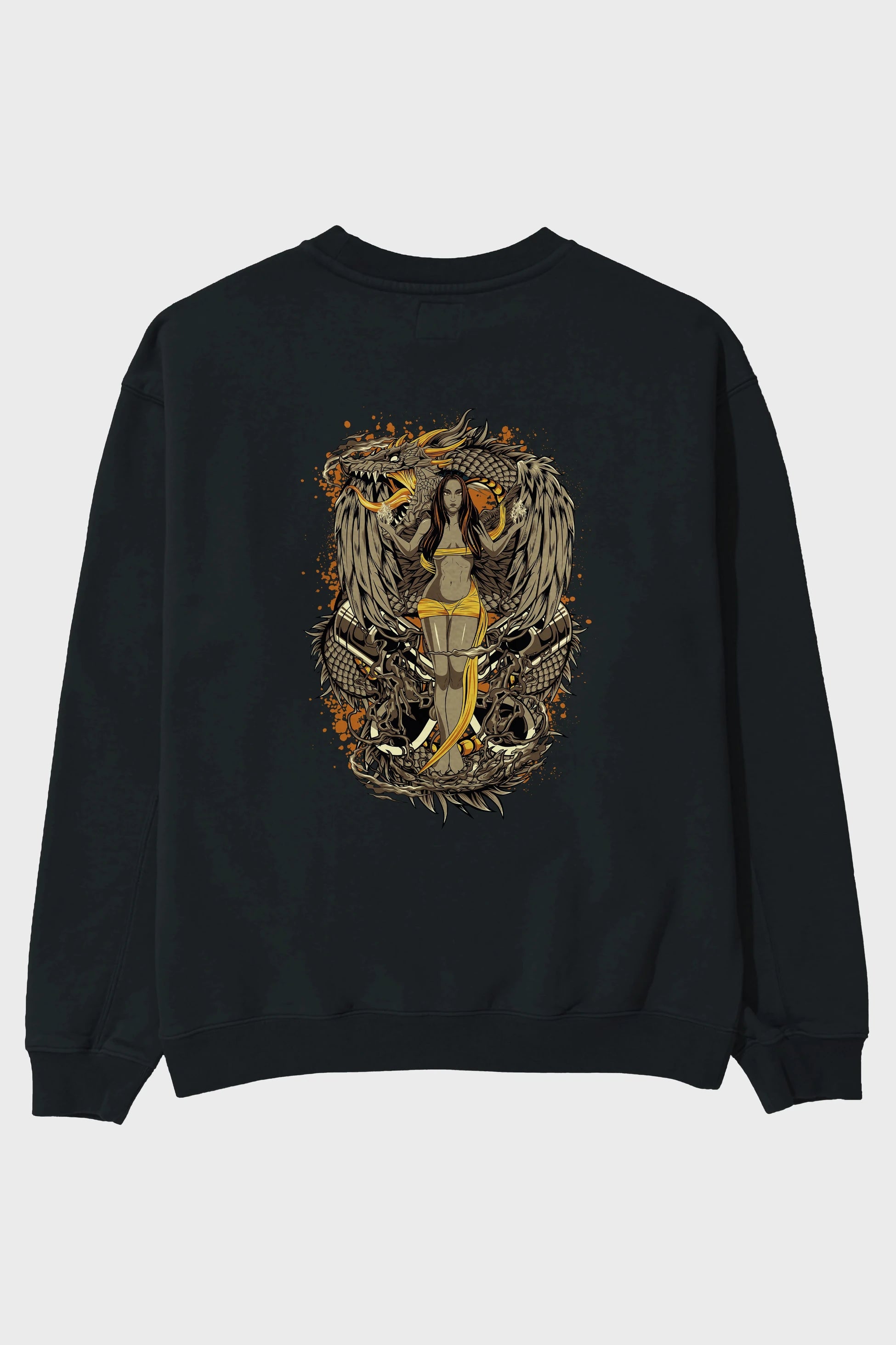 TRIBAL (3) Anime Arka Baskılı Oversize Sweatshirt Erkek Kadın Unisex