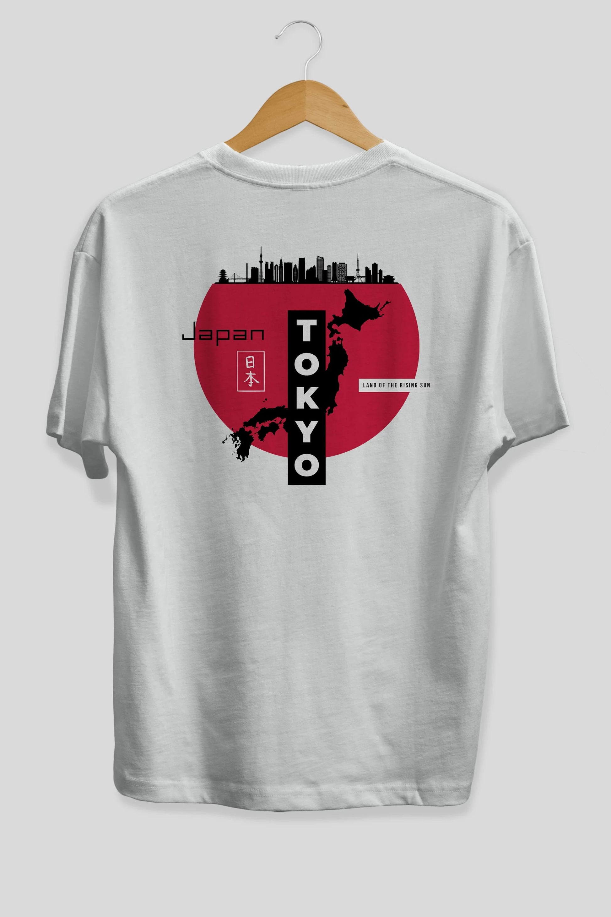 Japan Tokyo Arka Baskılı Oversize t-shirt Erkek Kadın Unisex