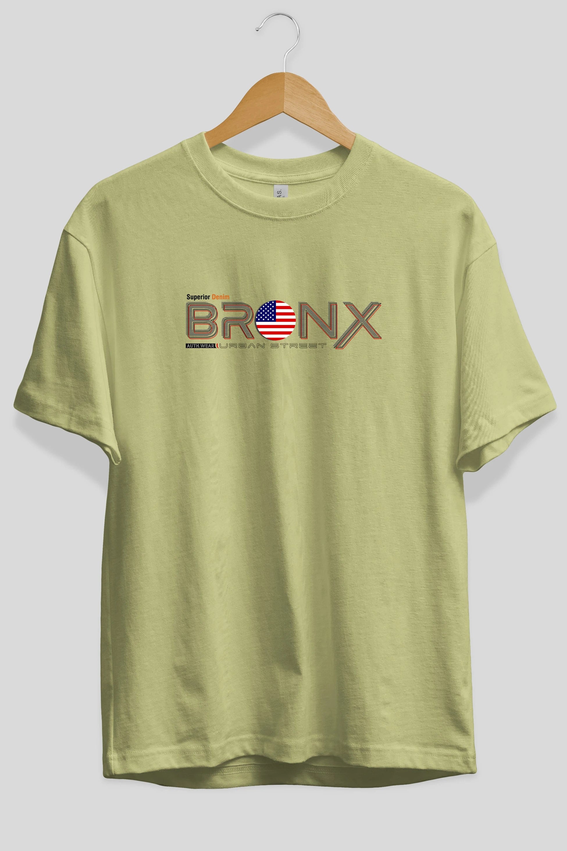 Bronx Ön Baskılı Oversize t-shirt Erkek Kadın Unisex