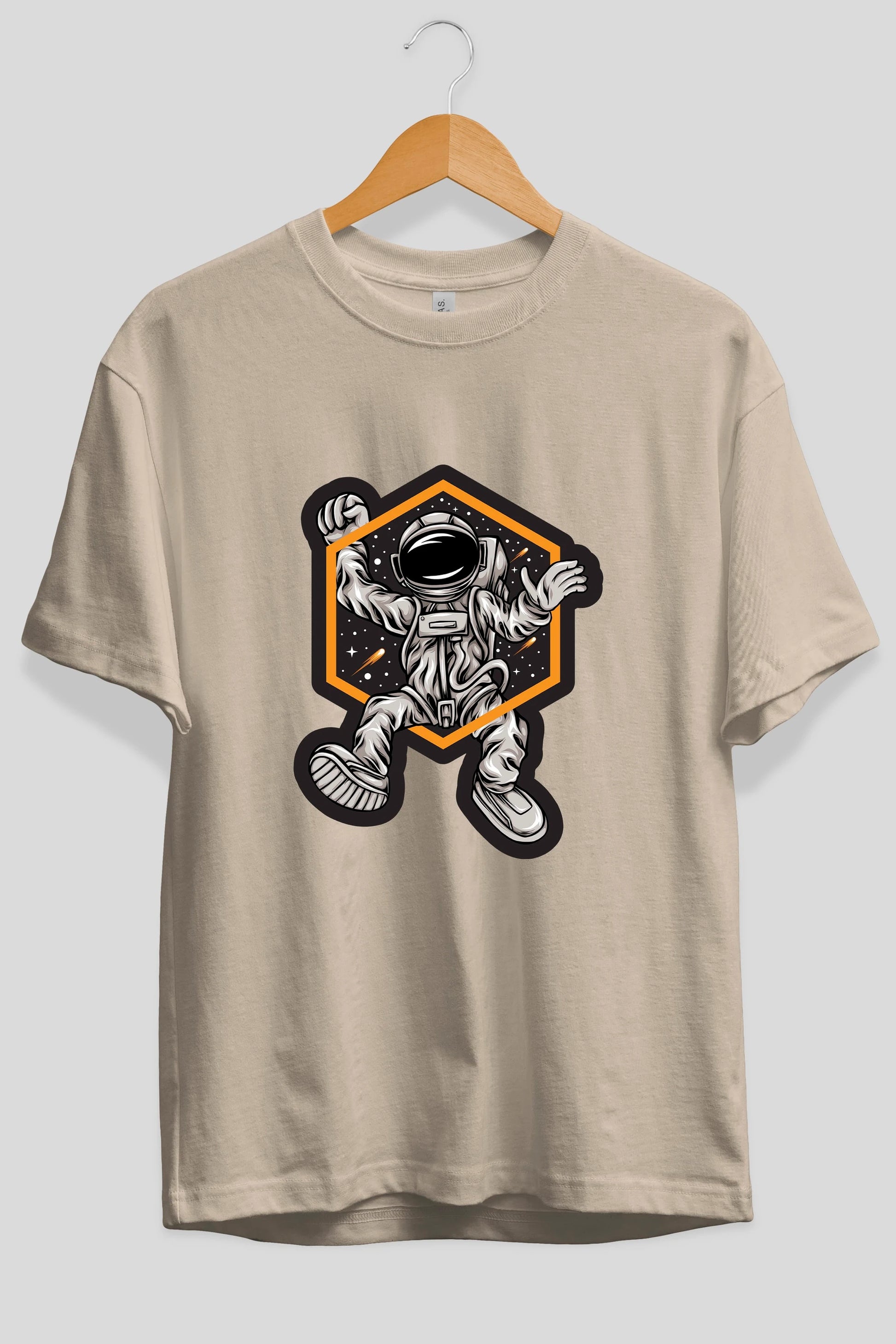 Astrofun Sticker Ön Baskılı Oversize t-shirt Erkek Kadın Unisex