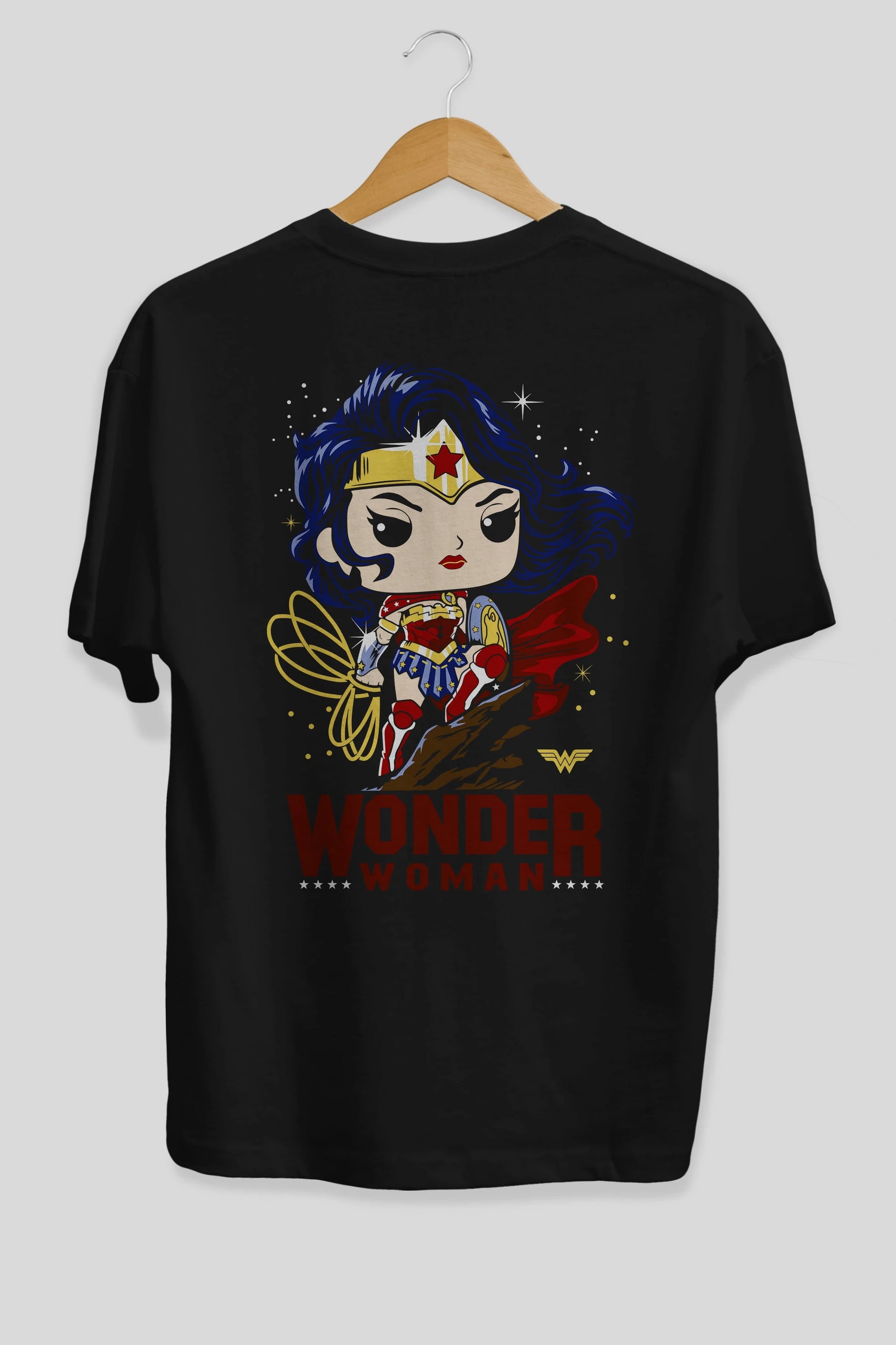 Wonder Woman (2) Arka Baskılı Oversize t-shirt Erkek Kadın Unisex %100 Pamuk Bisiklet Yaka tişort