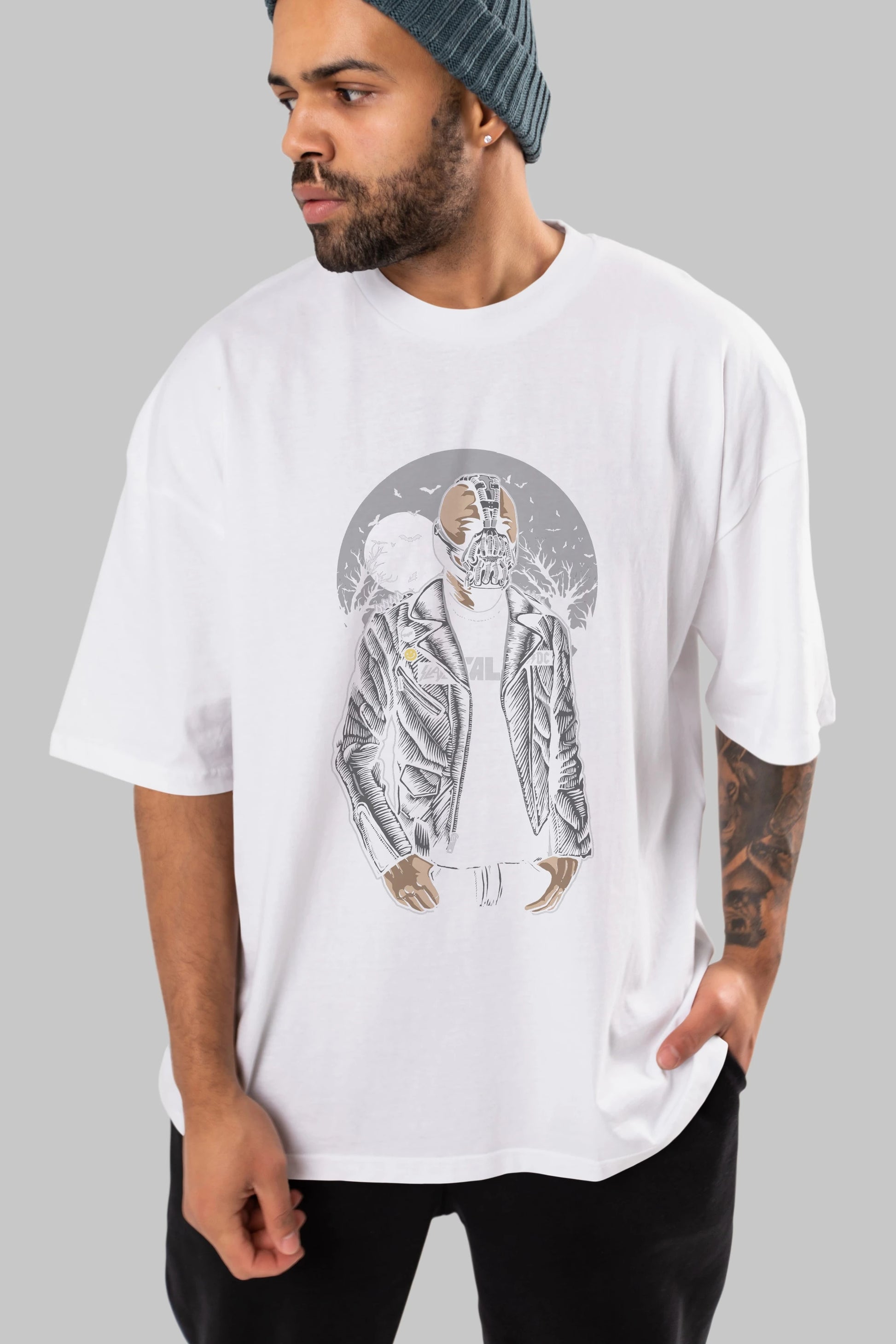 Bane Ön Baskılı Oversize t-shirt Erkek Kadın Unisex %100 Pamuk tişort