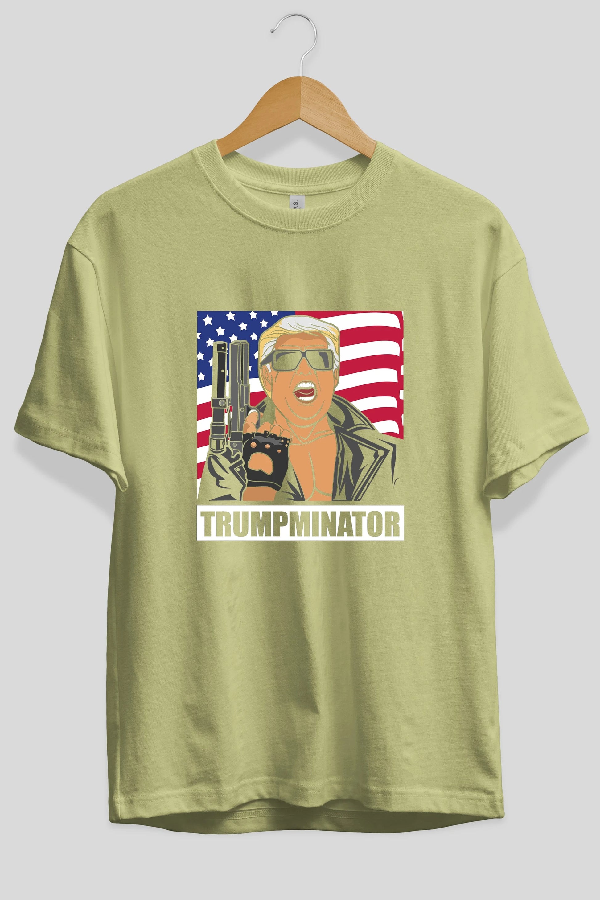 Trumpminator Ön Baskılı Oversize t-shirt Erkek Kadın Unisex %100 Pamuk tişort