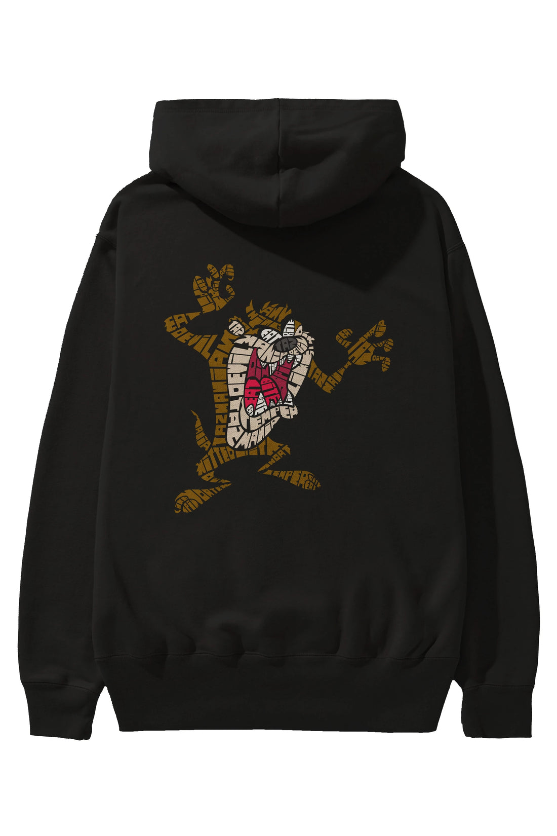 Tazmania Arka Baskılı Hoodie Oversize Kapüşonlu Sweatshirt Erkek Kadın Unisex