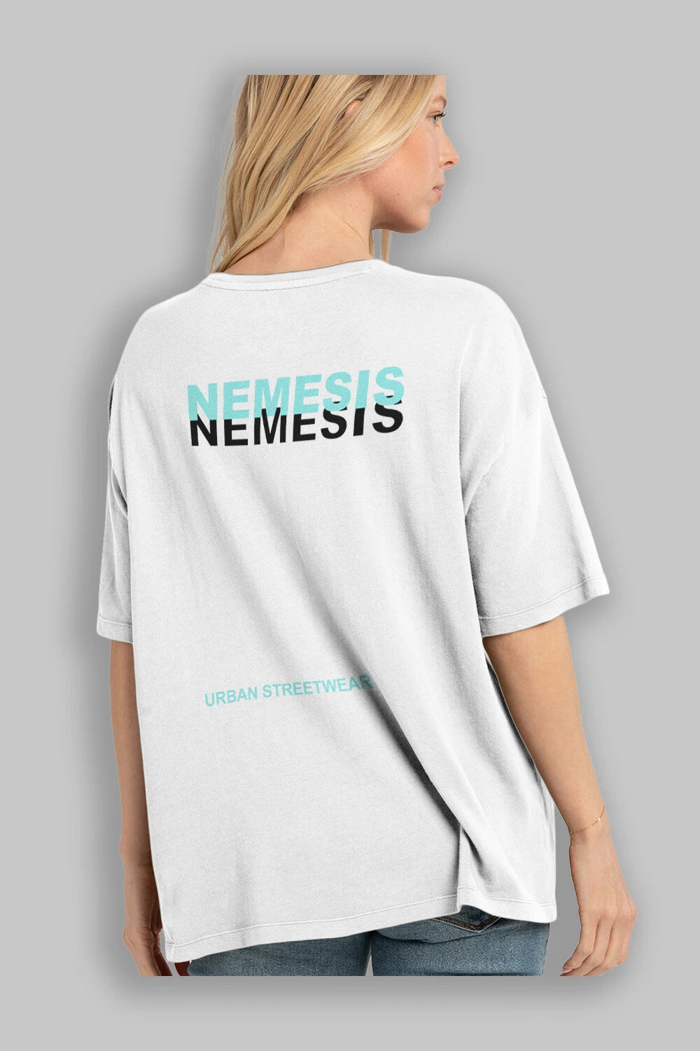 Nemesis Urban Arka Baskılı Oversize t-shirt Erkek Kadın Unisex