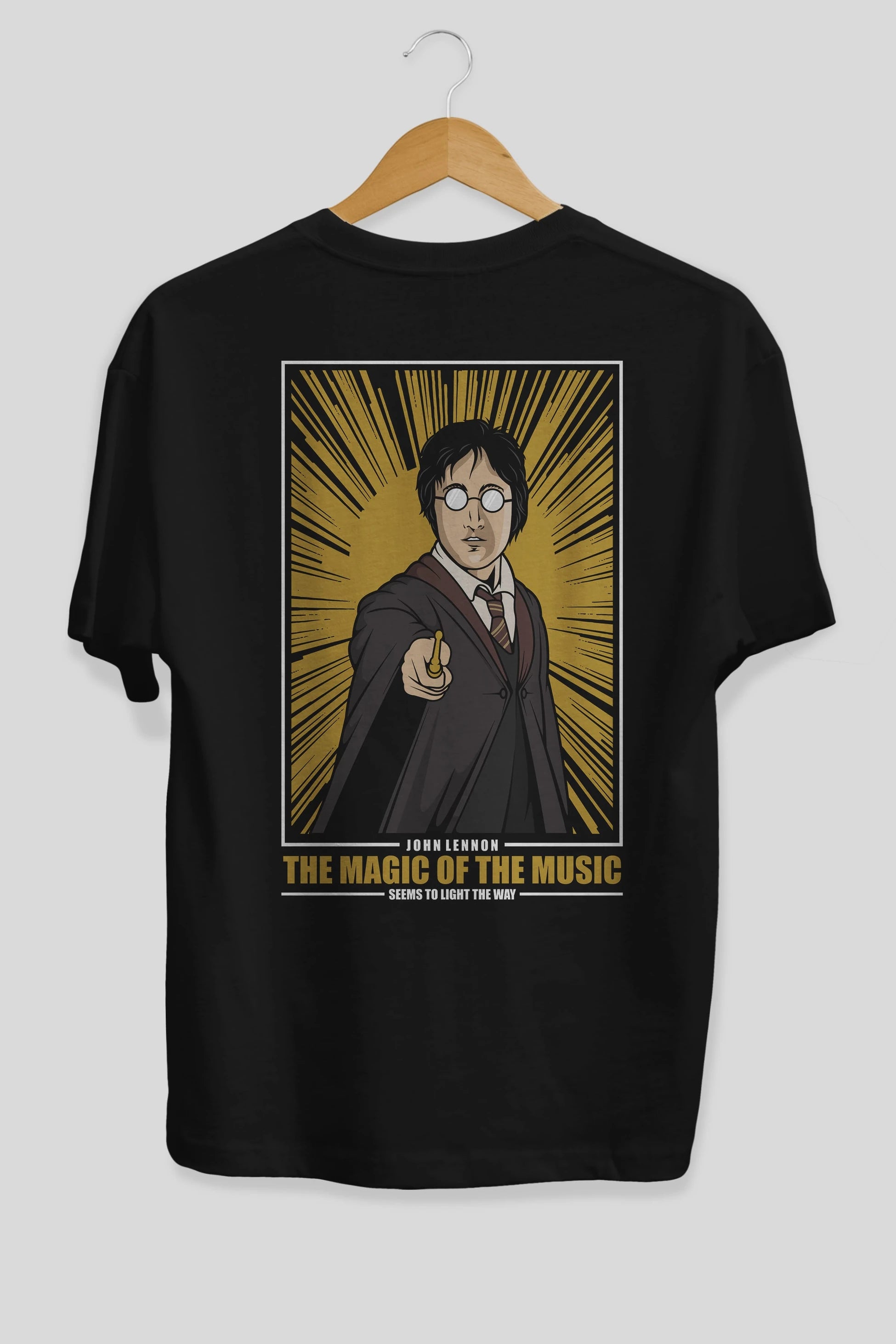 John Potter Arka Baskılı Oversize t-shirt Erkek Kadın Unisex %100 Pamuk tişort
