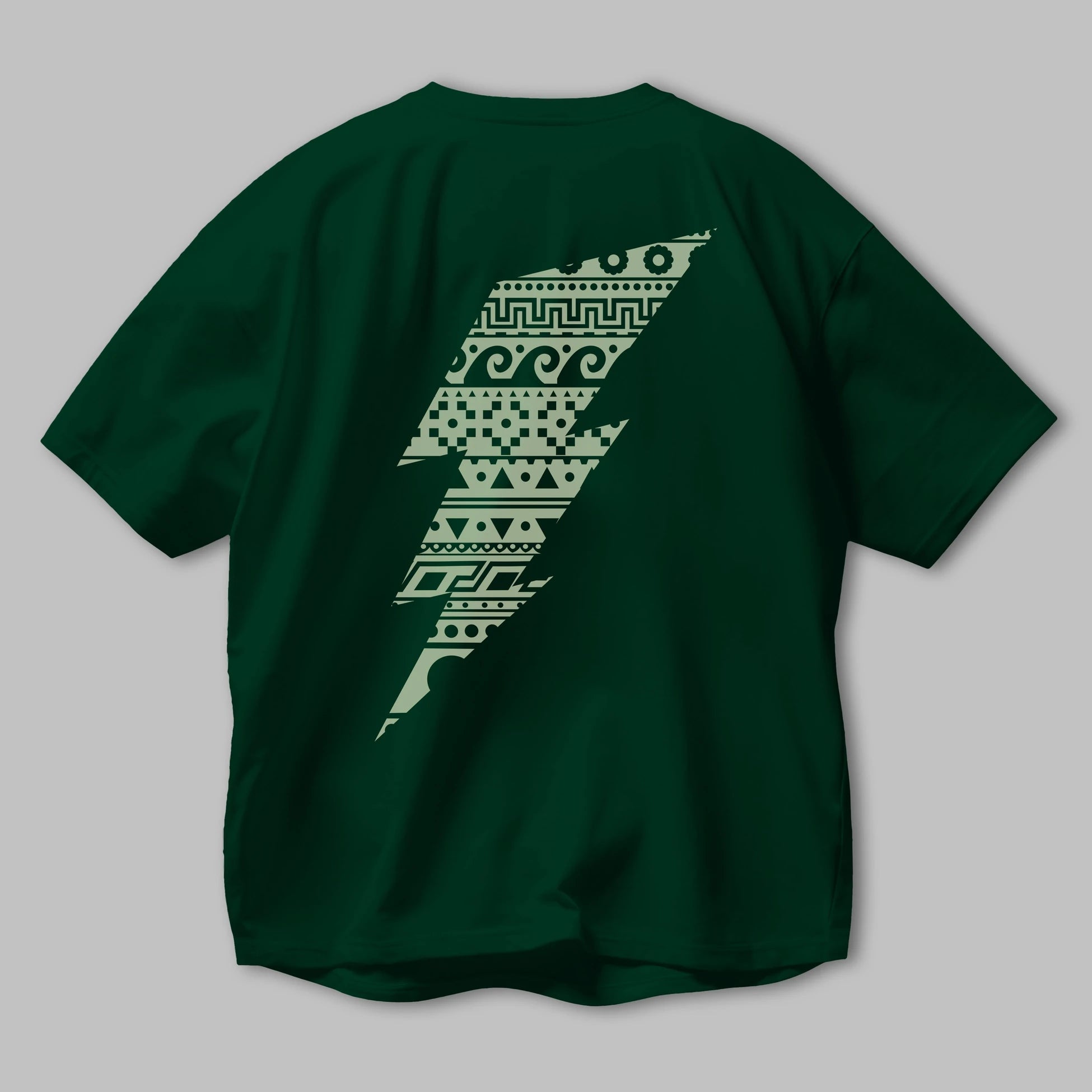 Thunderbolt Arka Baskılı Oversize t-shirt %100 pamuk Erkek Kadın Unisex
