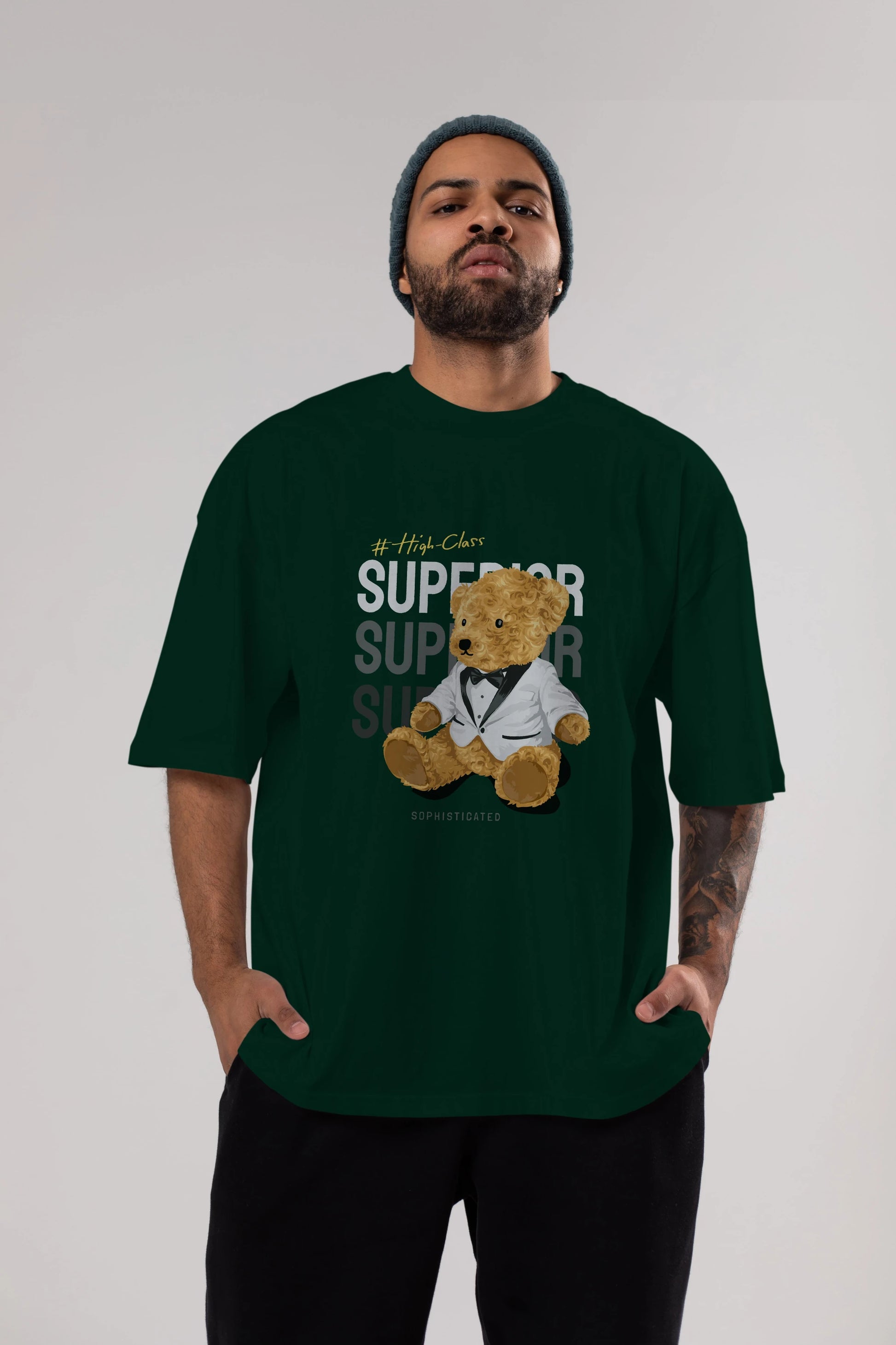 Teddy Bear Superior Ön Baskılı Oversize t-shirt Erkek Kadın Unisex %100 Pamuk