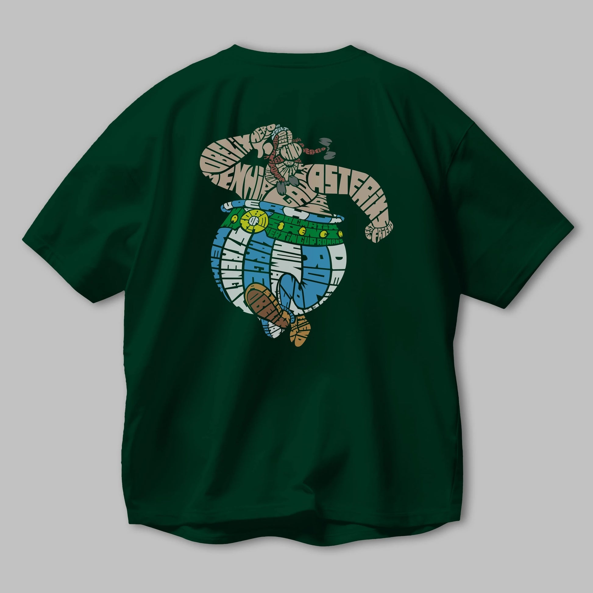 Obelix Arka Baskılı Oversize t-shirt %100 pamuk Erkek Kadın Unisex