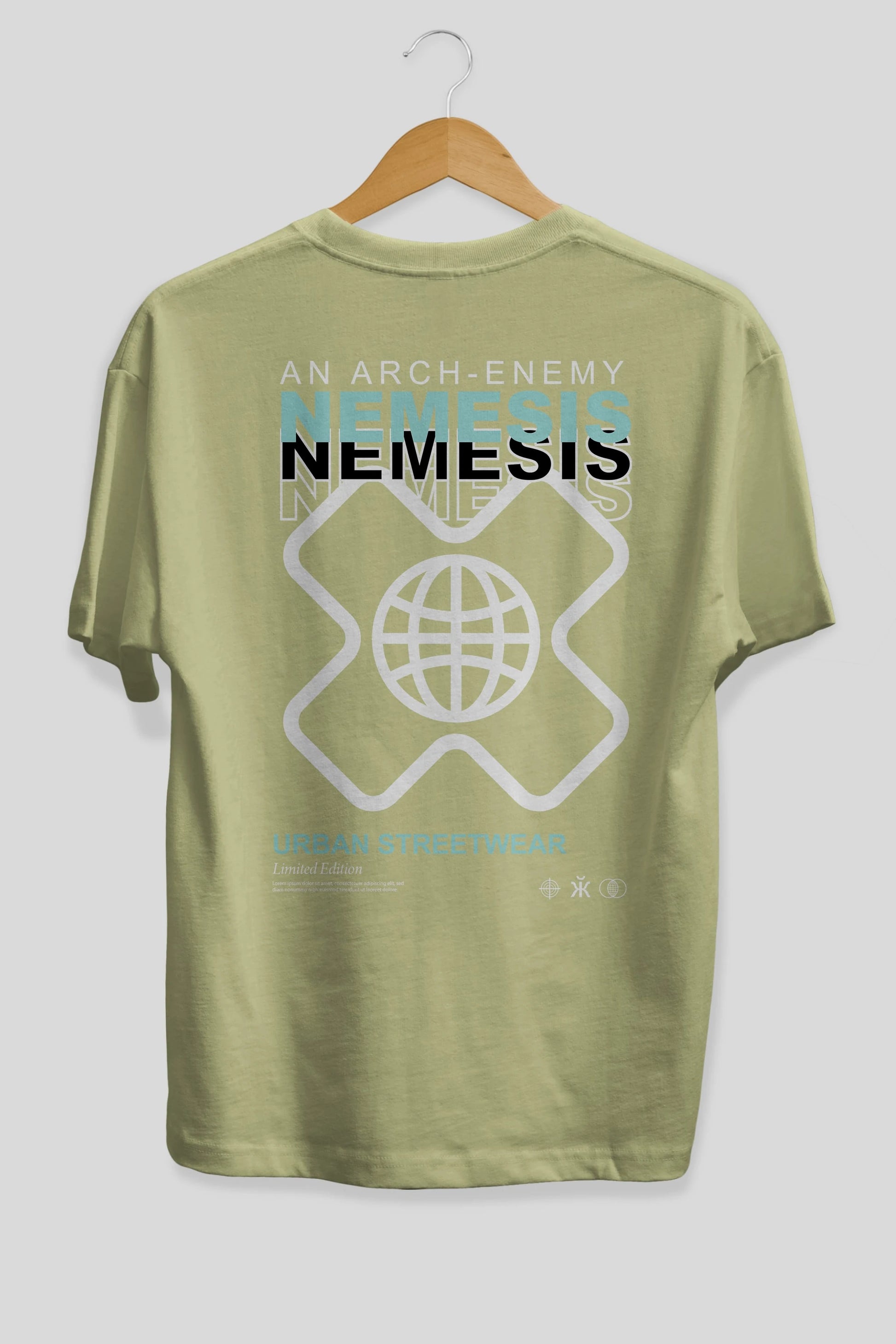 Nemesis Urban Arka Baskılı Oversize t-shirt Erkek Kadın Unisex