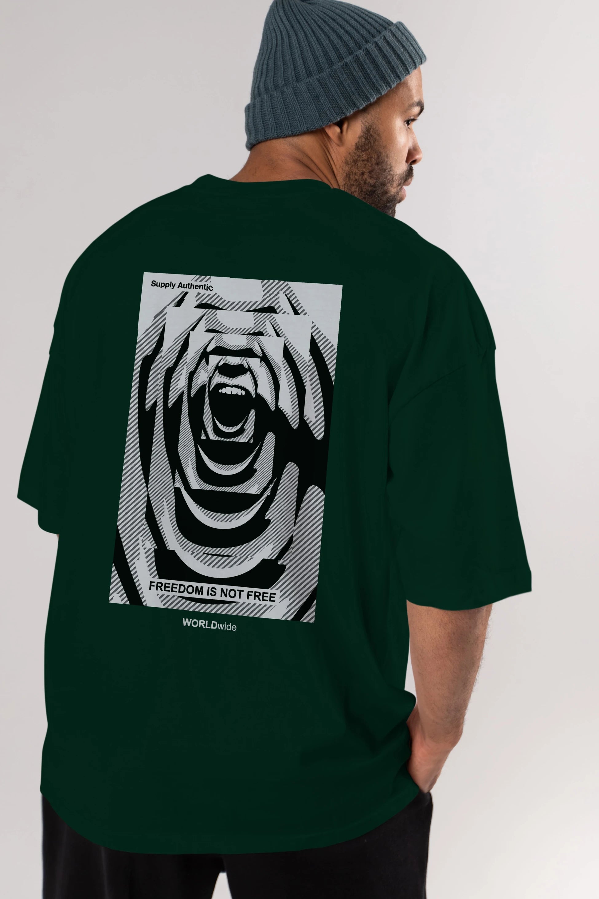 Freedom is Not Free 2 Arka Baskılı Oversize t-shirt Erkek Kadın Unisex