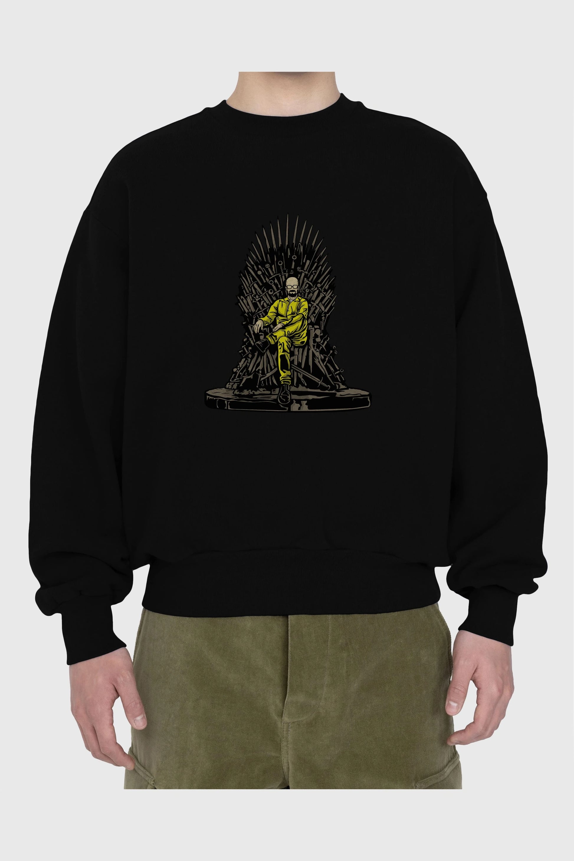 Danger Throne Ön Baskılı Oversize Sweatshirt Erkek Kadın Unisex