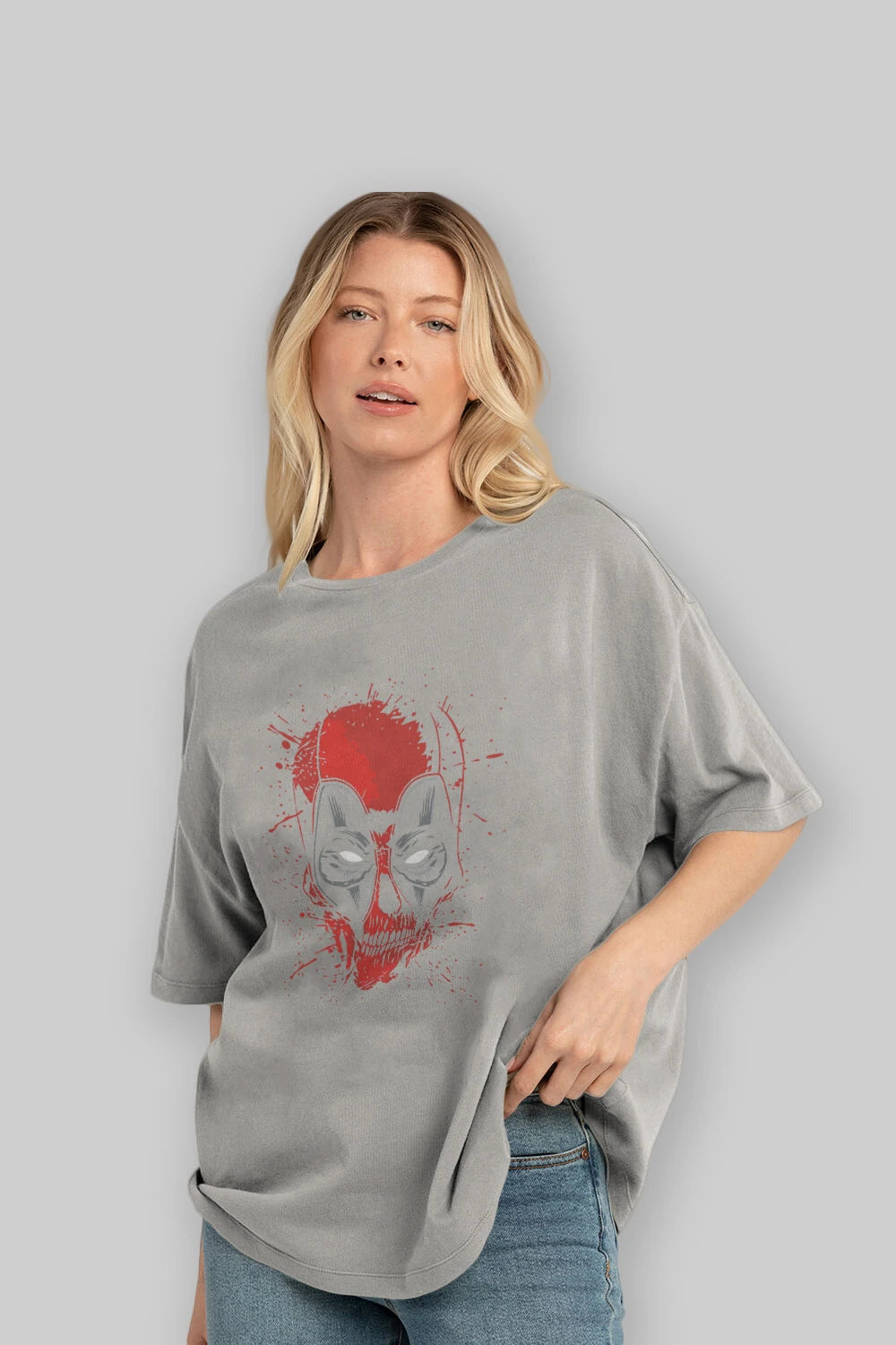 Deadpool (3) Ön Baskılı Oversize t-shirt Erkek Kadın Unisex %100 Pamuk Bisiklet Yaka tişort