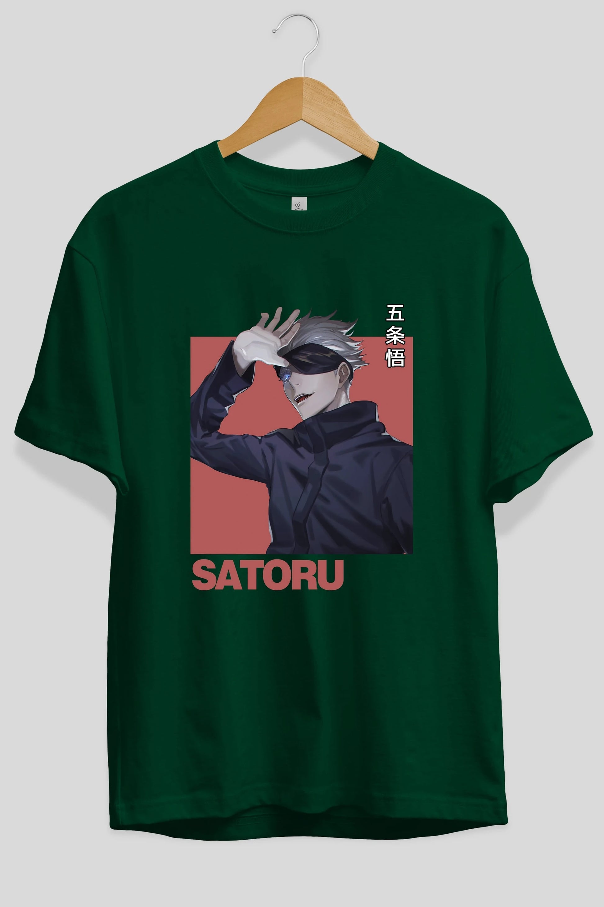 SATORU GOJO 2 Anime Ön Baskılı Oversize t-shirt %100 pamuk Erkek Kadın Unisex