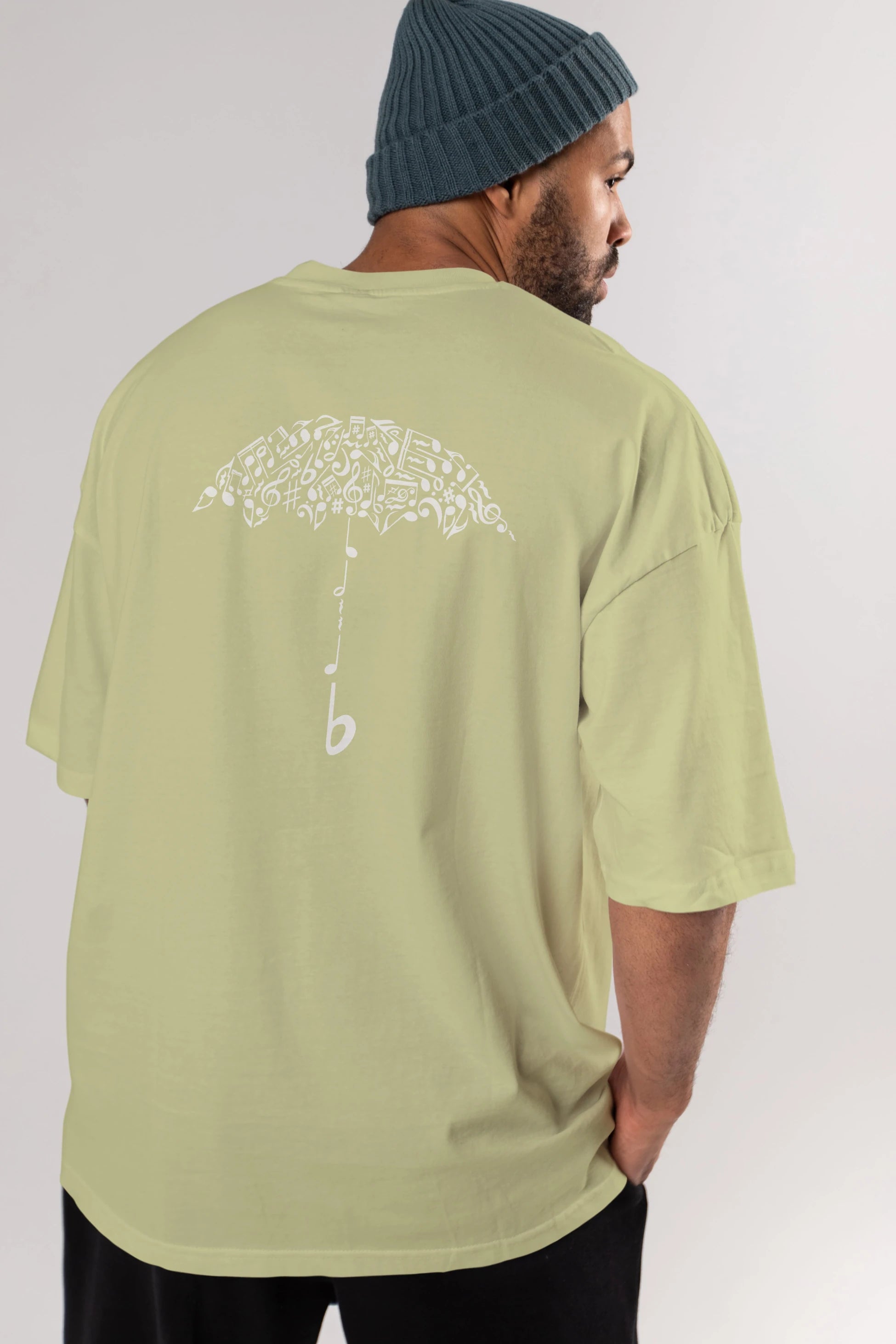 Sound Of Rain Arka Baskılı Oversize t-shirt %100 pamuk Erkek Kadın Unisex