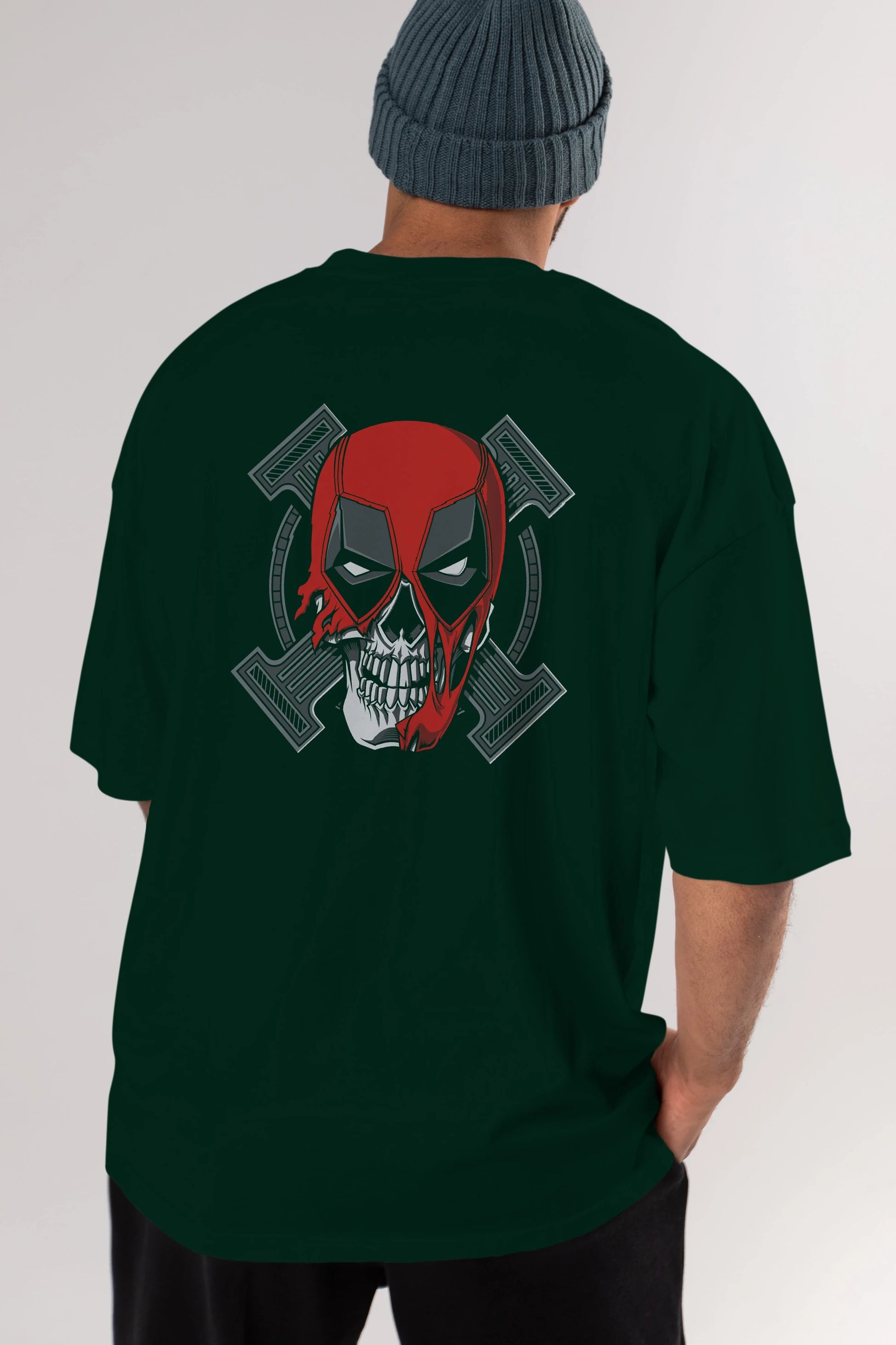 Deadpool (7) Arka Baskılı Oversize t-shirt Erkek Kadın Unisex %100 Pamuk Bisiklet Yaka tişort