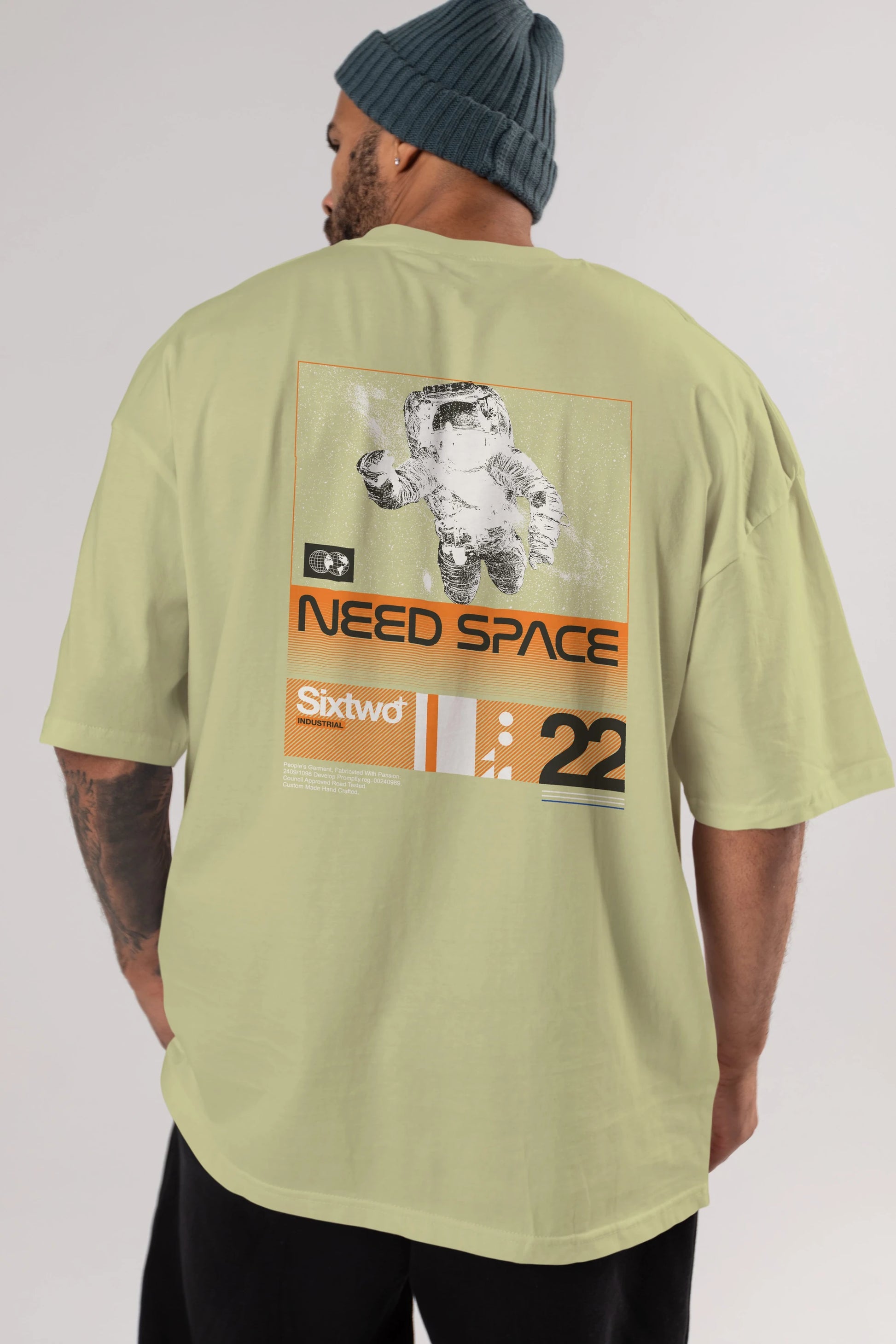 Need Space Arka Baskılı Oversize t-shirt Erkek Kadın Unisex