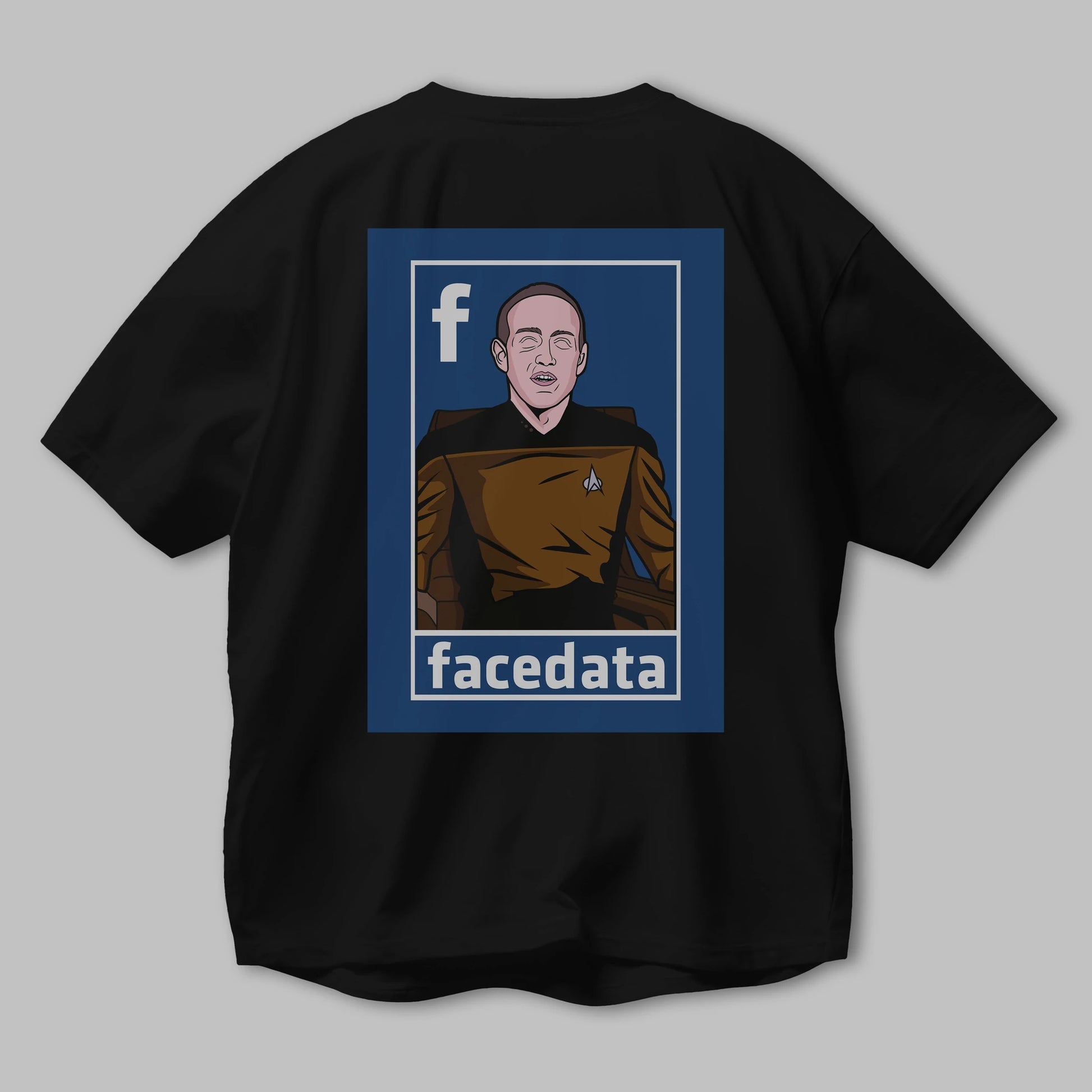 Zukerberg Data Arka Baskılı Oversize t-shirt Erkek Kadın Unisex %100 Pamuk tişort