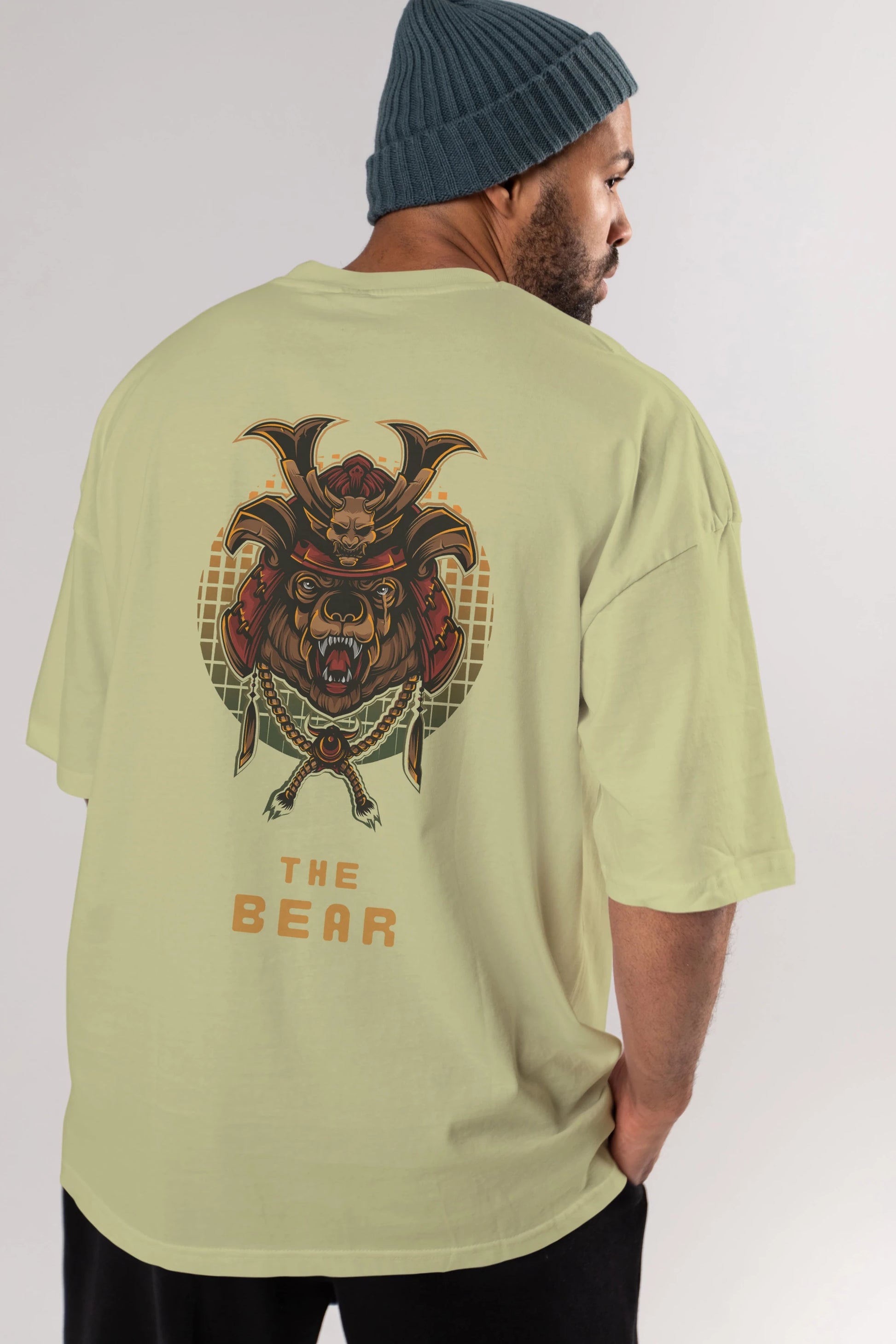 The Bear 2 Arka Baskılı Oversize t-shirt Erkek Kadın Unisex