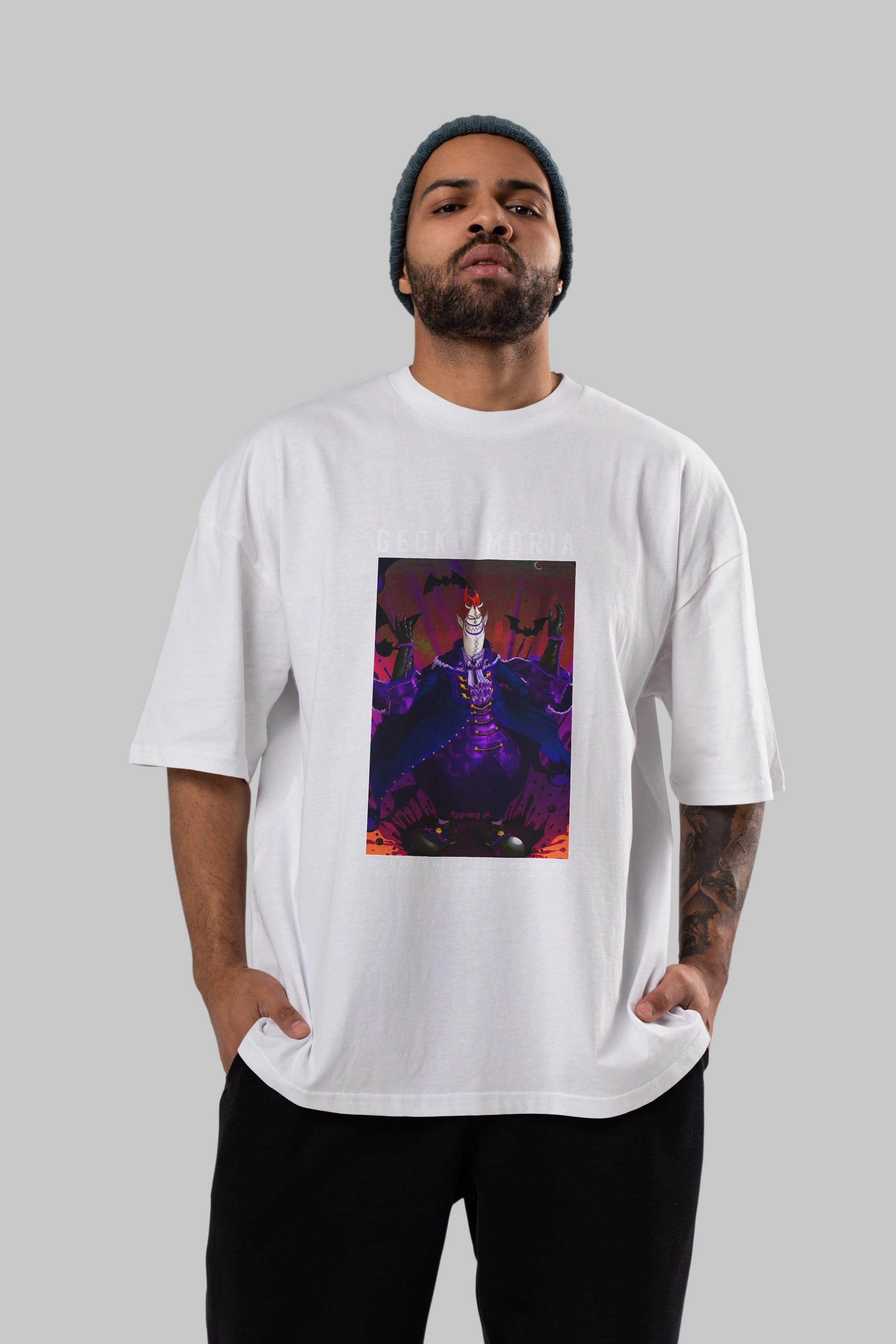 Gecko Moria Anime Ön Baskılı Oversize t-shirt Erkek Kadın Unisex