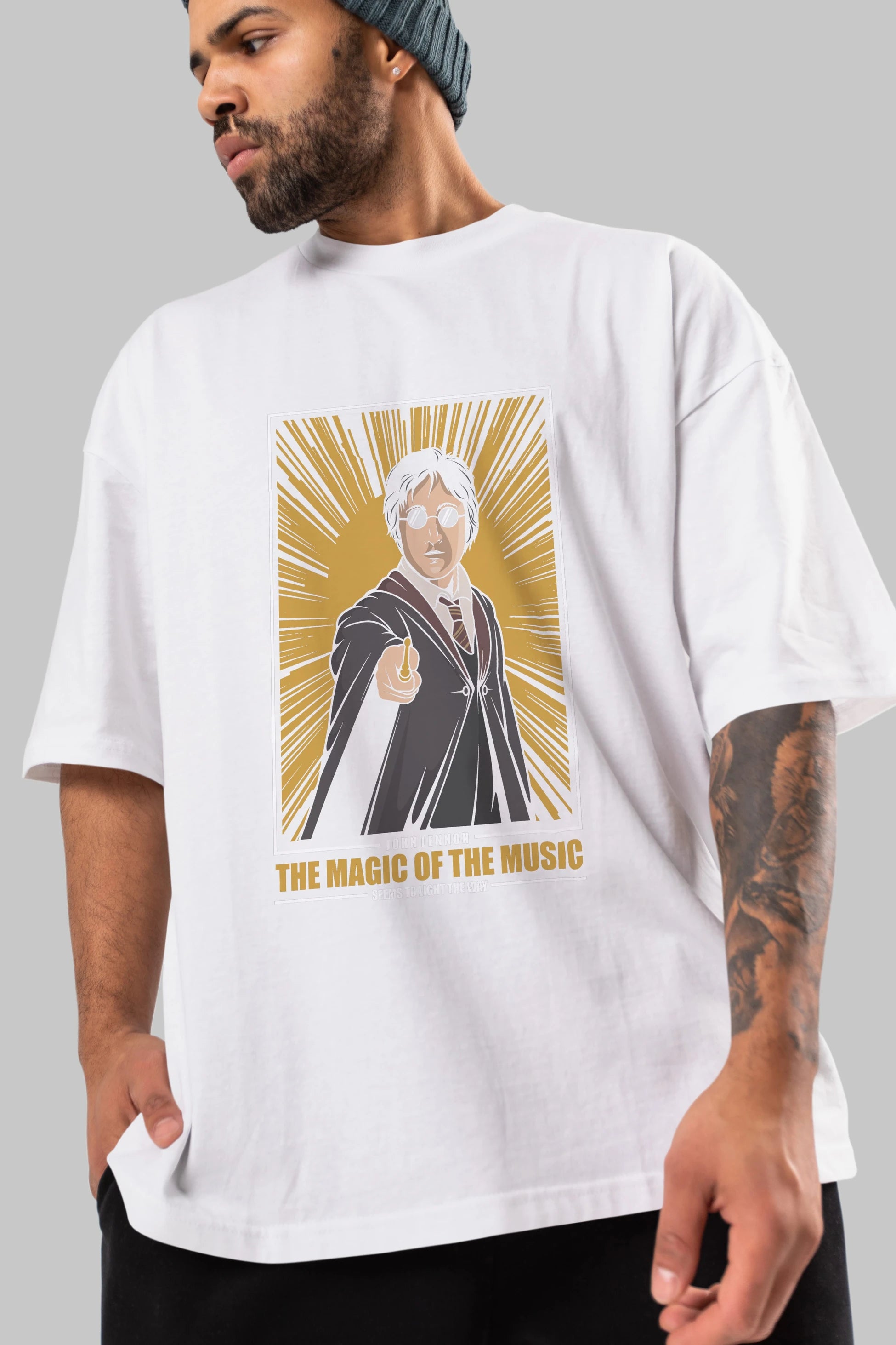 John Potter Ön Baskılı Oversize t-shirt Erkek Kadın Unisex %100 Pamuk tişort